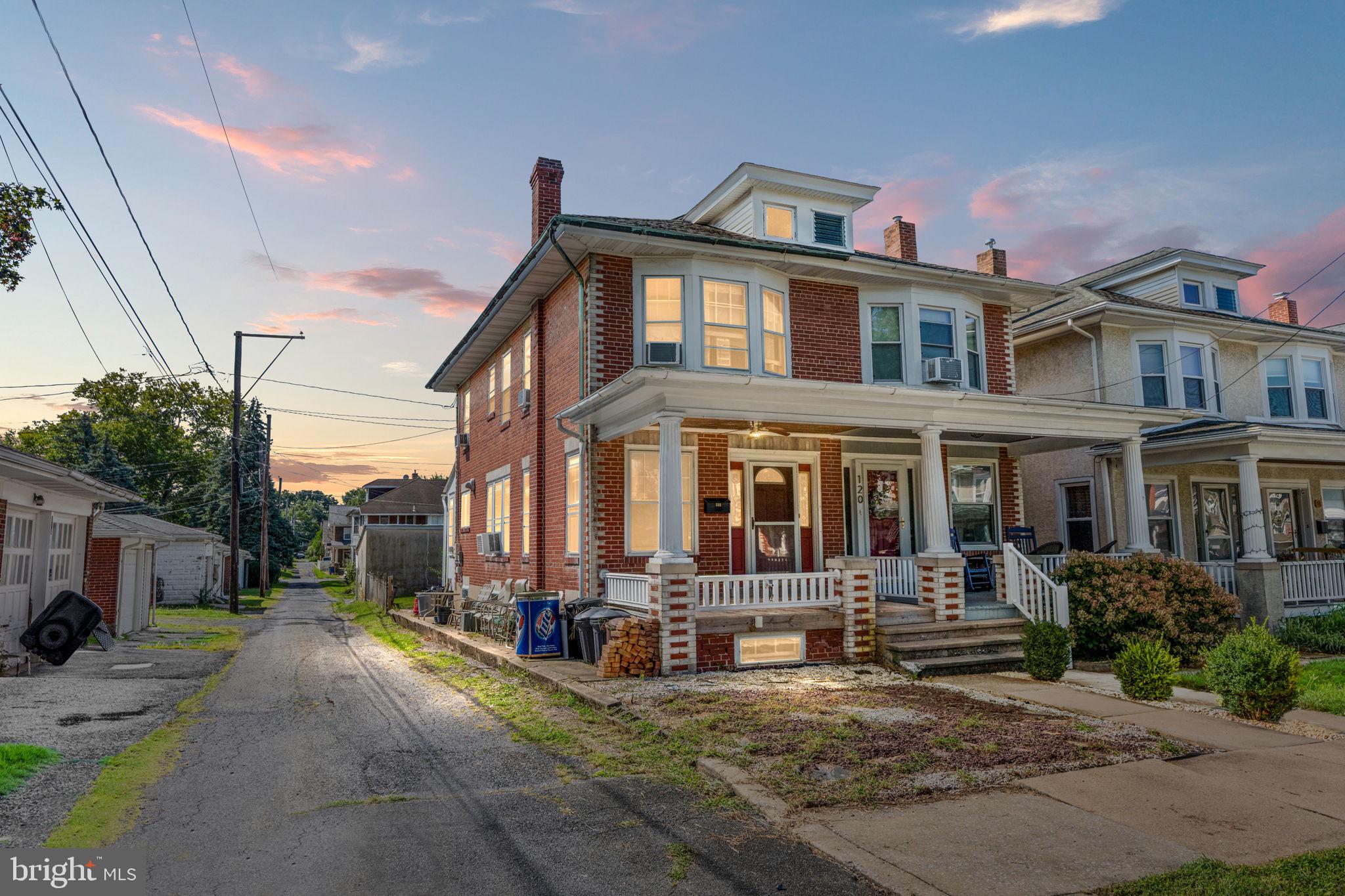 Bring your vision to this solid brick 3-bedroom, 1.5-bath Victorian twin in the heart of Shillington Borough. Set in a well-maintained neighborhood close to schools, shopping, entertainment, parks, and major commuting routes, this home is priced for investors and handy homeowners ready to tackle a project.
The property offers a covered front porch, front and back yards, and a traditional layout with spacious living and dining rooms, a kitchen, mud room, and half bath on the first floor. Upstairs you’ll find three bedrooms, a full bath, and walk-up attic access. The basement is partially finished and includes laundry, storage, and mechanicals. While the home needs rehabilitation to bring it up to modern standards, it offers great potential for those looking to renovate and build equity. Features include a 100-amp electric panel, oil furnace, forced hot air heating, and solar panels. Property will be sold as-is; buyer is responsible for any Municipal Use & Occupancy requirements. Inspections are welcome for the Buyers information, however, the estate will make no repairs.