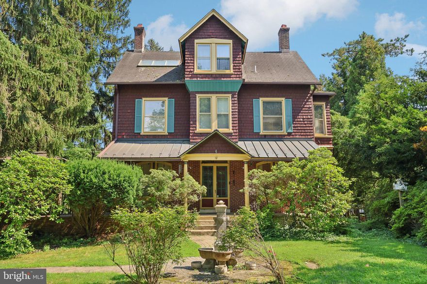 What a gift for this holiday season!! Sitting on over an acre in Berwyn, welcome to this  late 1800's Victorian Main Line beauty with timeless and classic appeal,  nestled in nature, known as 1420 Pennsylvania Avenue in the award-winning Tredyffrin-Easttown School District. With soaring ceilings, multiple fireplaces and hardwood flooring, the charm abounds.  The covered front porch welcomes you in from the double front glass doors to the living room and family room, french door to a side terrace area. Dining Room in the back leads to the kitchen with island. The charming  rear stair well can also be found here in the kitchen.  Off of kitchen is main floor laundry room/mud room with additional storage.  4 bedrooms and 2 full baths  plus a 3rd floor with grandfathered in law suite boasting 5th bedroom and 3rd full bathroom plus full eat in kitchen and living room. This property is nestled on a quiet street and short walk to the R5 Daylesford SEPTA train to Center City and the Upper Main Line YMCA.  A rare opportunity to live in a this special home in a great location. Schedule your showing today! * There is a possibility of subdividing.  Buyer would have to do their own due diligence.