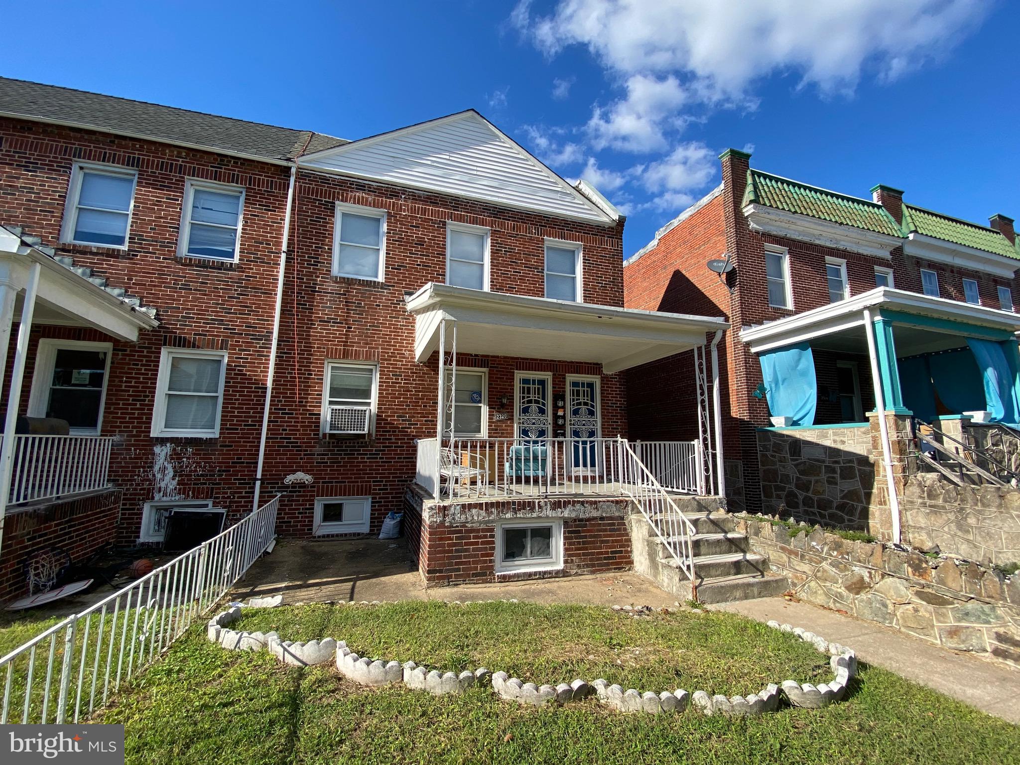 This is a legal 2 unit property for sale near Druid Hill Park. Over 2800 sq ft. The first level and basement make up 1 unit. The other unit consists of a 3 bedroom/1 bathroom apartment on the second level. Each unit has its own private entrance. 2 car garage available in the rear. Please call to schedule a showing.