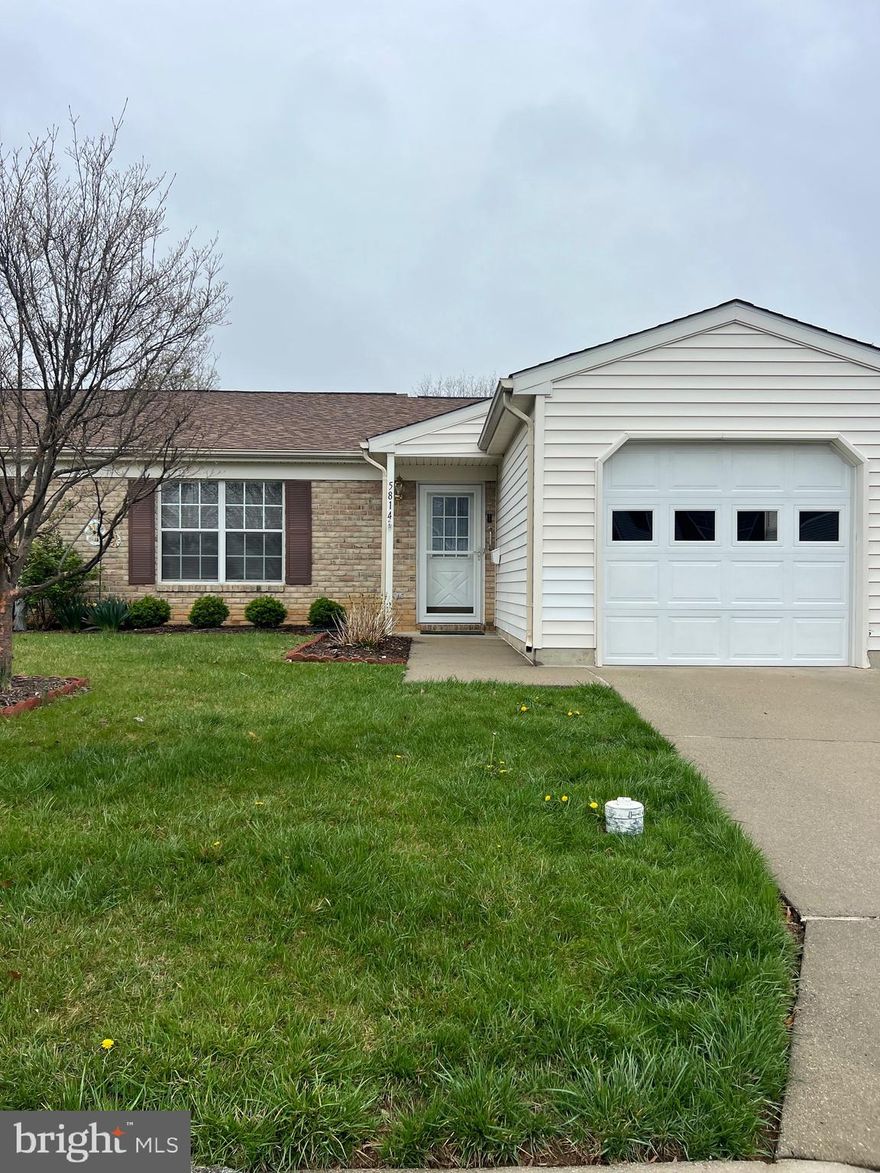 This neat and clean 2-bedroom, 2-bath ranch duplex is located in a desirable 55+ community. Well-maintained and move-in ready, it features a spacious living area, a fully equipped kitchen, and a convenient separate laundry room. The primary bedroom includes an en-suite bath, while the second bedroom offers ample space. Enjoy outdoor living with a private patio, perfect for relaxation. The attached 1-car garage provides additional storage and convenience. Residents of this community have access to fantastic amenities, including a community center and pool, ideal for socializing and staying active. This home offers a peaceful and comfortable lifestyle in a vibrant, welcoming neighborhood. Landlord is looking for minimum 650 credit score and minimum monthly income of 3x/rent ($6000).