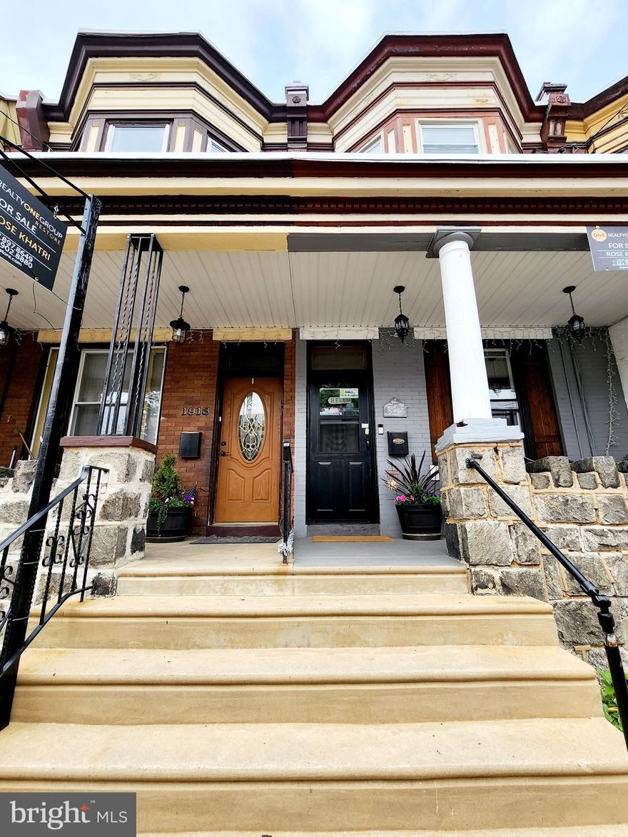 Welcome to this updated 3-bedroom, 1.5-bathroom home with a beautiful front porch and a  large backyard!  As you walk in you'll instantly notice the spacious living room and dining room which leads to a modern kitchen with plenty of cabinets and counter space. The kitchen has LG stainless steel appliances and lots of space to move around. Next to the kitchen, you will find a beautiful laundry room with a large updated bathroom.  This property has a backyard boasting a large space with endless possibilities for entertaining your loved ones and even room to garden! 

The upstairs consists of 3 large bedrooms with plenty of closet space and a ceramic tile bathroom. The basement is semi-finished and with a  4th bedroom and a large closet for guests.  A new roof was installed in 2019 along with solar panels. This home has been well taken care of over the years and is waiting for a new owner. Don't miss the opportunity to own in an appreciating and developing area. The owner is also selling 1913 Hart Lane located next door. What an opportunity to buy two homes next to each other!

Close to Highway I95, public transportation, shopping, and a 10-minute drive into the center city.

Please reach out to the listing agent for details on the solar panels.