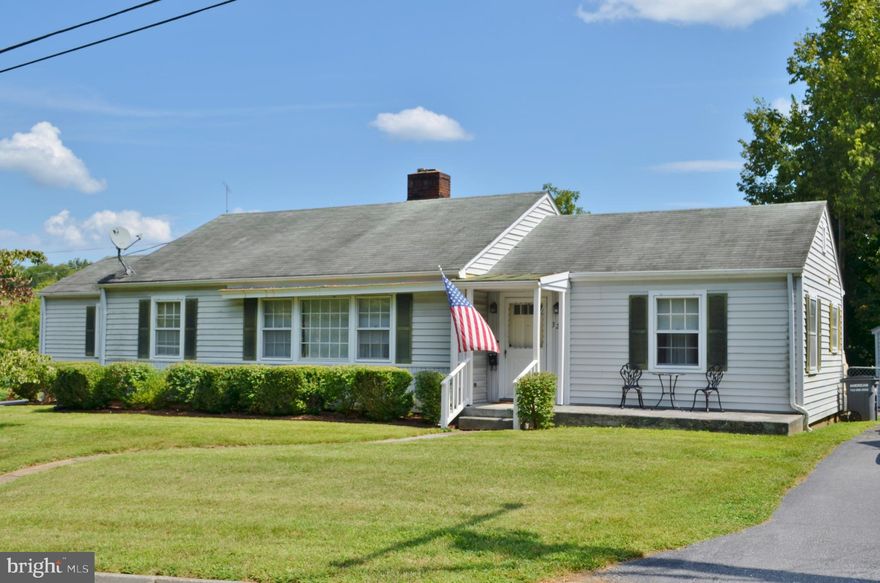4 bedroom, 2 bathroom rancher on a quiet street in town limits. Large fenced yard, detached garage with storage/shop space under the garage. All bedrooms and bathrooms on the main level. Large master suite. Large Basement. Central heat and air with heat pump.  Large attic space with large 6x6 cedar room. Wall to wall carpet over original oak hardwood floors.  Updated breaker box 3 yrs. Old   heat pump 3 yrs. Old, air handler upgraded Mar 2019. Sold as is.