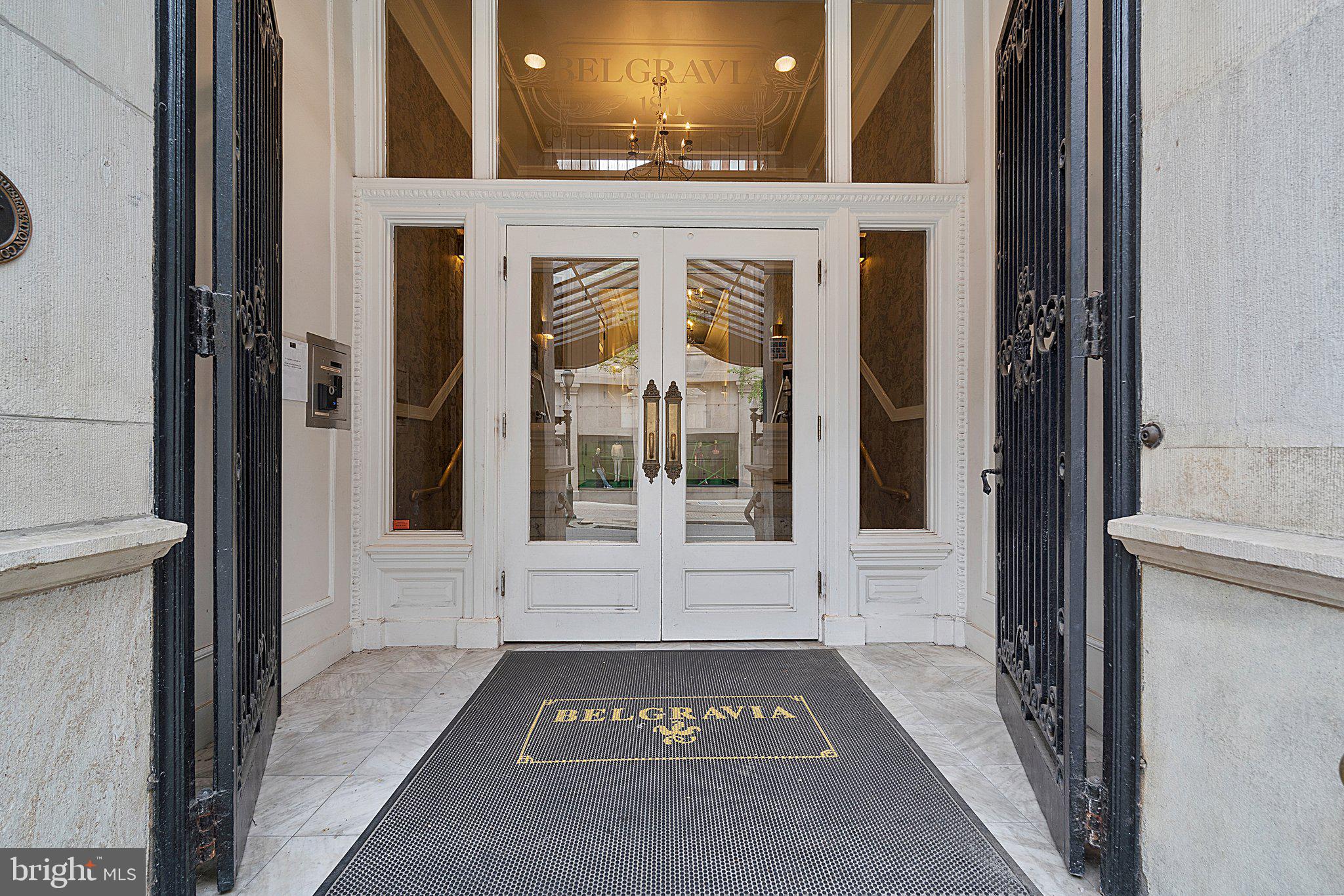 Don't miss out on the luxury and convenience of this extra large 1 bath/1 bed unit at the Belgravia in the heart of Center City! Many of this unit’s amazing features include: a highly desirable open floor layout, a well-designed kitchen with plenty of cabinet and counter space, granite countertops, stainless steel appliances and tile backsplash. Down the hall you will find a large Master Bedroom with custom closets, a spacious bathroom with a granite vanity, marble tiled floors and shower with a super convenient in unit laundry. Check out the exquisite details that give Unit 103 a truly unique character: the elegant hand carved Crown molding, Marble Pillars and tiled entry foyer. Tall ceilings, hardwood floors and recessed lighting throughout complete this perfect unit. The Belgravia offers free gym, 24/7 Doorman and Security and a recently updated lobby. Experience low maintenance living while enjoying all that Rittenhouse Square has to offer with Philadelphia’s top restaurants and shops right outside your door!