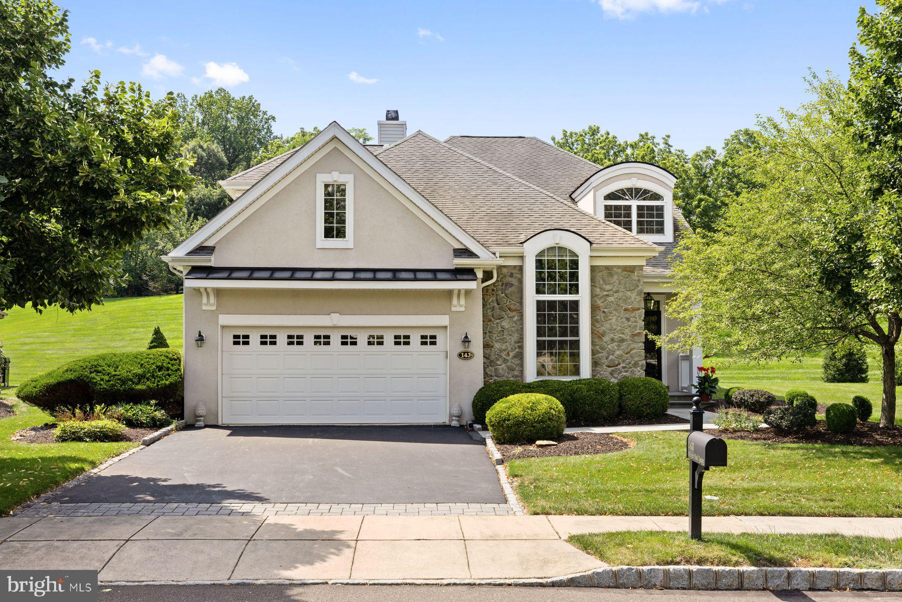 Immaculate Carriage Home in Fox Run Preserve – New Hope’s Premier 55+ Community!
Welcome to this meticulously maintained stone-front 2-bedroom, 2.5-bath carriage home, nestled in the sought-after active adult community of Fox Hunt Preserve. Bright, airy, and beautifully appointed, this residence blends timeless elegance with modern comfort. From the moment you step inside, the open-concept layout and abundance of natural light create an inviting atmosphere. The spacious living room features gleaming hardwood floors, a dramatic tray ceiling, arched entryway, and stunning floor-to-ceiling windows, including a Palladian window that fills the space with sunlight. A gracefully turned staircase anchors the entry, flanked by a generous formal dining room with classic chair rail detail—perfect for entertaining. Just off the kitchen, the first-floor primary suite offers a peaceful retreat with dual walk-in closets, a tray ceiling, and a luxurious en suite bath with soaking tub and separate shower.
At the heart of the home is the beautifully updated gourmet kitchen, featuring 42" cabinetry, granite countertops, stainless steel appliances, a center island, pantry, and breakfast bar for casual dining. A sunny breakfast area flows into the inviting family room, where a striking three-sided gas fireplace with marble surround provides a cozy focal point. Sliding glass doors open to a serene screened-in sun porch—perfect for relaxing with your morning coffee or unwinding at the end of the day. Upstairs, you’ll find a spacious guest bedroom with a walk-in closet and access to a Jack-and-Jill style full bath, plus a versatile bonus room with custom built-ins—ideal for a home office, library, media room, or workout space.
Additional features include a convenient first-floor laundry room, direct entry from the two-car garage, and a whole-house generator for added peace of mind. Beyond the home itself, this location offers exceptional convenience for commuters. The Trans-Bridge Lines bus stop in New Hope provides direct service to New York City in approximately 90 minutes, making day trips or weekly commutes simple and stress-free. Philadelphia is less than an hour away by car, or easily accessible via SEPTA Regional Rail from nearby Doylestown or Yardley stations. With quick access to major routes including Route 202, I-295, and the PA Turnpike, both cities are within easy reach. Fox Run Preserve offers a relaxed, maintenance-free lifestyle with community amenities including a clubhouse and scenic walking trails, plus the new Aquetong Spring Park right across the street. The HOA handles lawn care, snow removal, and trash service, allowing you more time to enjoy everything the area has to offer. Just minutes from the vibrant shops and restaurants of downtown New Hope & Lambertville, as well as Peddler’s Village and historic Doylestown.
Truly move-in ready and sparkling with pride of ownership—this pristine home is the perfect blend of luxury, comfort, and convenience. Welcome home!