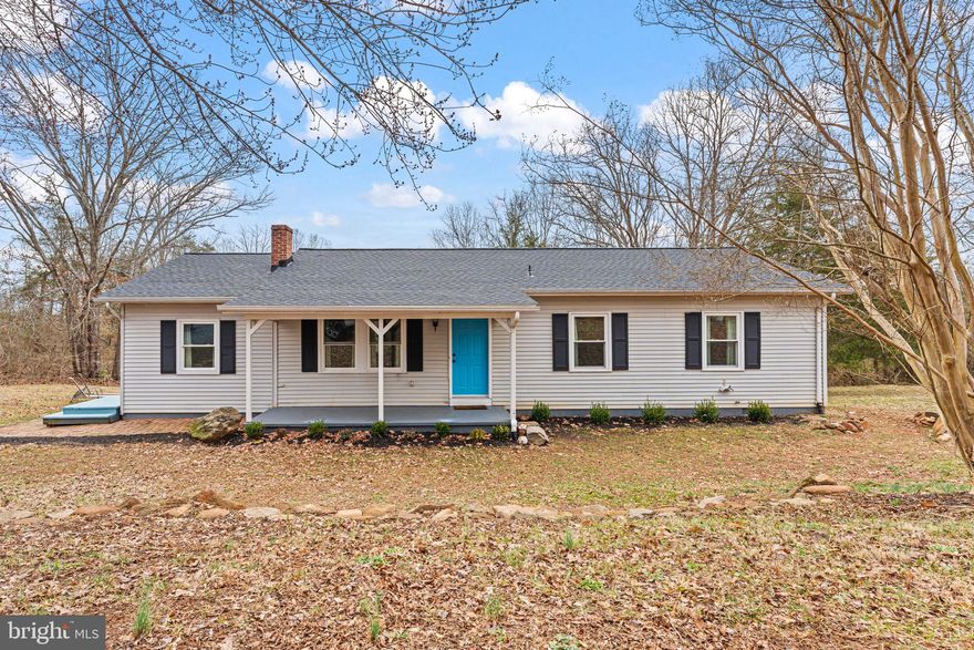 You won't want to miss this peaceful oasis in Culpeper County. This beautiful, move-in ready 3-bedroom, 2-bath rambler sits on 2 acres and has been thoughtfully updated. The home features new paint, luxury vinyl plank flooring, updated bathrooms, and a kitchen complete with new stainless-steel appliances. Additionally, it has a new stacked washer/dryer and a new roof (installed February 25). Outside, you'll find a nice balance of open, gently sloping yard and wooded lot, perfect for outdoor activities. Sit on the deck and enjoy the peaceful solitude, or invite your family and friends to gather around the firepit. Comcast Xfinity and Verizon Fios are available, and the property is just minutes from Culpeper. With all of this going for it, you'll want to make it yours today!