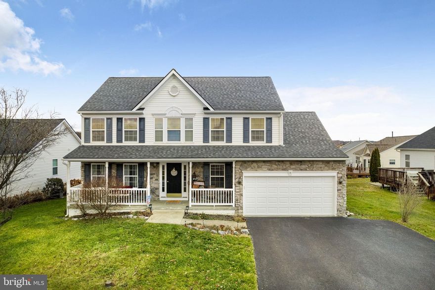 ****Price Improvement****. 
Welcome home to 34 Kerrigan Ct located in the community of Stonebridge in Martinsburg, WV.  This home has almost 3,000 sq ft of finished living space and lots of storage so there is room for everyone.  The main level offers a formal living room and dining room along with a family room complete with a gas burning fireplace.  Upstairs you will find a large primary suite with a large closet, and a large bathroom with  separate tub and shower.  Three additional bedrooms and another full bathroom complete the upstairs.  The basement has been finished with a bedroom, full bathroom and family room.  The large laundry/utility room also has an additional storage area.   Outside you will find a large deck and a fully fenced backyard.  This is the perfect place for morning coffee or to relax at the end of the day. The roof was replaced in 2023 along with the gutters and downspouts.  Schedule your showing and see what this great home has to offer.