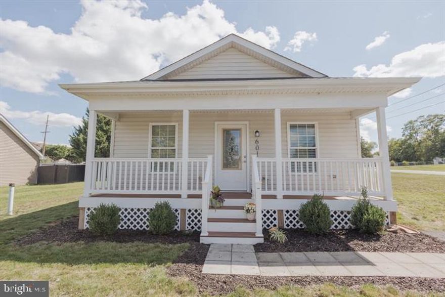 Rancher built in 2021 with outbuilding on .23 acre corner lot,  Features 3 bedrooms and 2 bathrooms, kitchen includes stainless steel appliances, garbage disposal, and a peninsula island, main bedroom includes attached bathroom, vaulted ceilings, LVP flooring in the living room/dining room, washer/dryer included, and storage building. Cute covered front porch. Pets are Case by Case basis (breed restricted & pet deposit fee). No smoking. Apply on line with RentSpree.