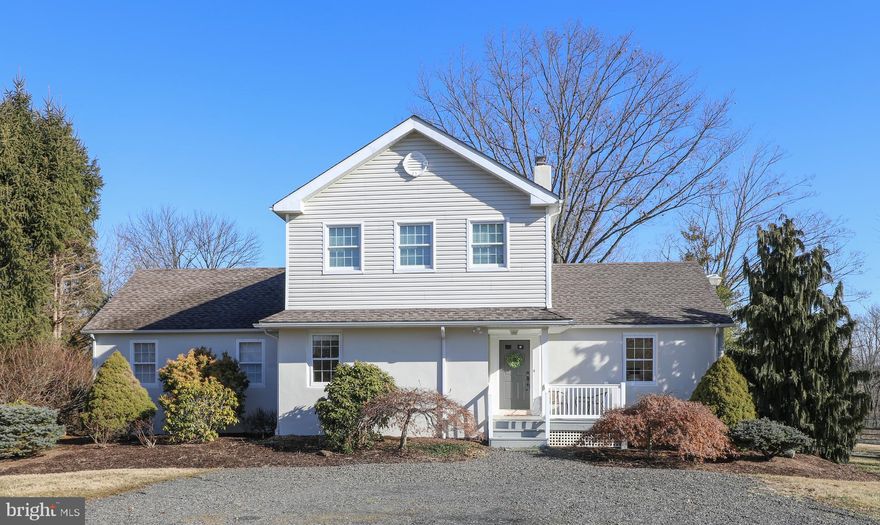 Potential for shared living space with first floor main bedroom and 2nd floor master.Raised Ranch with recent renovations.  Enter through tiled  foyer entrance continue into the Gourmet eat in Kitchen with  Island, white cabinets, trendy Granite & High end Stainless Steel appliances with plenty of cabinet pantry storage.  Sunshine flows through the over sized windows and a Stone Fireplace in the Living Room.Separate Dining Room. Main floor Bedroom, second smaller Bedroom/office and updated Hall bathroom with tub/shower.Updated Powder room with washer/dryer hookup.  Upstairs to the raised second level Great/Family Room with wall of Windows and Plush upgraded carpeting for cozy and quiet..to the Master En-Suite with Balcony and Sleek Master marble tiled Bathroom  walk in Super Shower/ Deep Soak Tub and double Pedestal Sinks. Off the kitchen is a fresh painted closed in Porch overlooking the scenic Views. The basement has ground level access from the garage behind the back of house Plenty of useful space in the basement. brought up to date with Septic replaced 2010, newer heat pump HVAC, updated electric panels, upgraded Well water system, hot water heater and sump pump. Bring your animals and utility vehicles. 5+/-Acres of long distance views backing to farm and near preserved Watershed Reservoir. Home warranty included with acceptable offer.