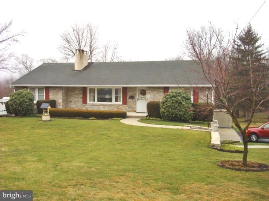 Solid, well built stone rancher on over 1/2 acre lot. Public sewer and well water. Walk out basement with large rec room features stone fireplace. Living room has another stone fireplace with built-in bookcases. Hot water heat and central air conditioning. Conveniently located a few blocks off Rte 100, attractions, Owen J. Roberts Schools. Large rear yard.