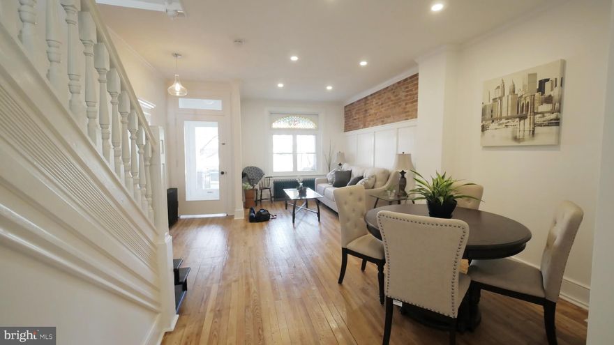 Move in ready Lancaster City Row home. Home is a 4 Bedroom, 1.5 Bathroom property on the western half of the city.  Large Living room with brand new half bath leads into brand new kitchen with all new cabinets, counters, and appliances.  1st floor mudroom/laundry room that enters into back yard. Off-Street parking with a 1- car garage. 2nd floor has 2 bedrooms, completely remodeled bathroom, with a custom farmhouse vanity, and a great room/playroom in the middle for creative purposes.  3rd floor has 2 more large bedrooms with hardwood floor. Efficient gas heat and replacement windows throughout.