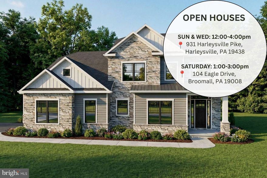 You’re invited to tour one of our floorplans we’ll be offering at Eddy Homes newest community BRONSON ESTATES.. one + acre homesites in Collegeville. Nestled in the heart of Collegeville, Bronson Estates offers an exclusive enclave of luxury homesites on 1-acre lots, thoughtfully designed for those who value space, privacy, and elegance.

Surrounded by lush natural beauty yet just minutes from shopping, dining, and top-ranked schools, this community perfectly blends tranquility with convenience. Whether enjoying a quiet evening on your expansive property, a stroll through nearby parks, or an outing to Providence Town Center, Bronson Estates places you at the center of it all. With timeless architecture, spacious floorplans, and the prestige of a limited collection of homes, Bronson Estates is where refined living and everyday ease come together

Welcome home to the Monteverdi! Enter the extraordinary two-story foyer and be welcomed by natural light beaming onto a grand staircase. The airy two-story great room will be perfect for hosting parties! Enjoy the open concept and ease of entertaining with a high-end gourmet kitchen and breakfast room. Escape to your first-floor owner’s suite for some R&R and enjoy your luxury bathroom with dual walk-in closets. The spacious first floor has all the amenities of main level living including laundry conveniently located off the mudroom. Upstairs guests will retreat to two guest bedrooms each with a walk-in closet and a full bathroom. Add more space and finish the basement with additional bedrooms or that wet bar you have been dreaming of!