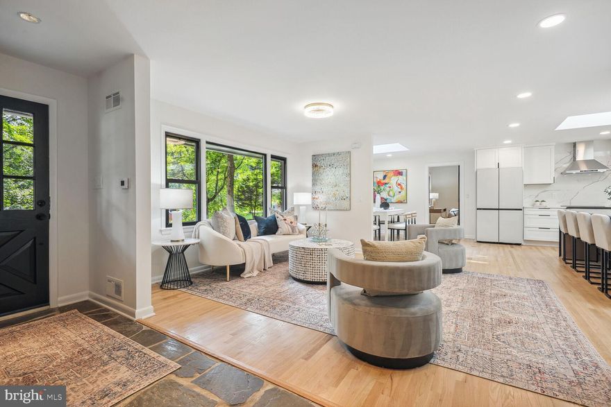 This is a "not to be missed" rental opportunity.  2024 renovation  of this ranch on a corner lot graced with mature trees and a private rear yard with fenced in pool.  Open and sophisticated floor plan welcomes you from the front door. Skylights stream in natural light. Quartz countertops,  chef's kitchen, abundance of cabinets and storage space.  Two dishwashers, wine cooler, etc. etc. Florida room, plus den, three bedrooms and two stunning European style baths on this level.  Owners bedroom has SGD to
deck & rear pool area.  Lower level features a spacious family room with door to rear pool & yard, additional bedroom, third stunning bath,  laundry room and large unfinished storage utility room. Two car garage on main level with EV outlet.

 Landlord responsible for pool maintenance and general grounds maintenance of shrubbery. Tenant responsible for basic lawn care, mowing, leaf and snow removal. Please note photos were taken before
furniture was removed. Very special rental.

**Seller's are planning on moving-in themselves in 12 months; hence only a one year lease is being offered**.

Water & candy on kitchen counter along with brochure; please help yourself. Thank you for visiting;
inquiries kindly contact listing agent.