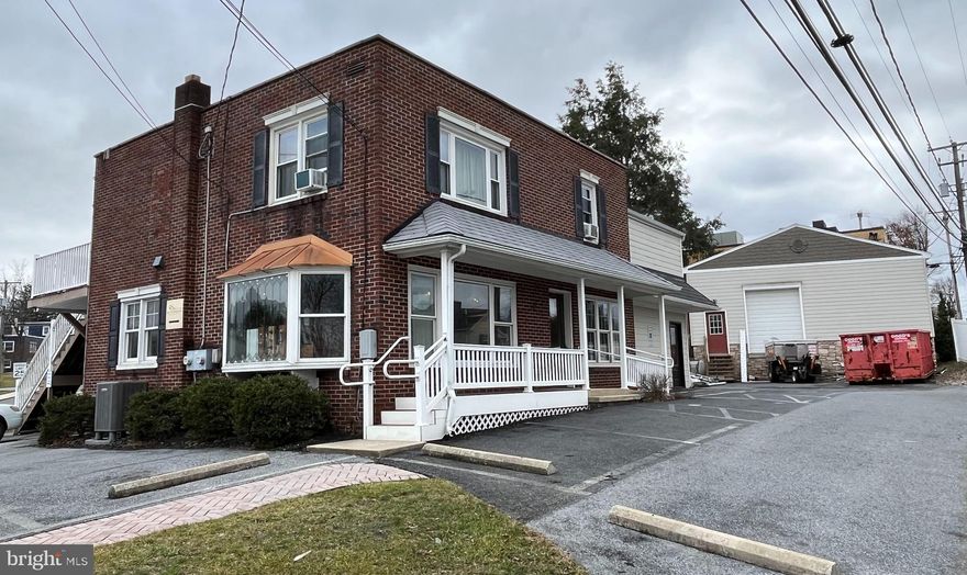 Great location – only 5 minutes to Route 222 at Brownstown. High daily traffic counts.  Ideal location for small contractor or service business and ability to use space commercially and for offices.