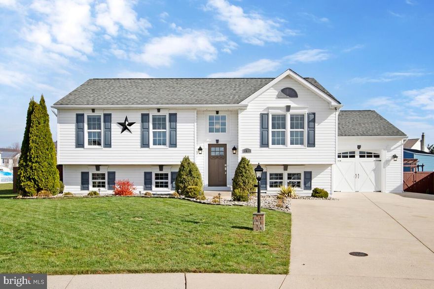 Wow…. Owner has taken so much pride in this home and it shows throughout everywhere.
This 4 bedroom split foyer offers so many added details including accent stone walls, cedar beams, shiplap ceilings, recess lighting, and nice flooring throughout.
Kitchen has tile counter tops, tile backsplash, room for dining with french doors leading to the big two level decks offering a pergola and the cutest gazebo.
Nice size master bedroom, master bathroom, and good closet space.
Roomy basement is a great place for everyone to hang out, including a nice size family room, custom built oak bar, 4th bedroom, 
Bathroom, and separate laundry room with a sink. 
Now, let me tell you about this beautiful almost 1/2 acre fenced in backyard oasis. It is truly a place anyone would want to hang out, entertain, and relax while listening to the waterfalls. Backyard features include established landscaping, blooming trees, beautiful stone koi pond with waterfall and a place some lucky gold fish get to call home.
You will really love this cute 384 sq ft custom shed with plenty of space and extra storage. 
The backyard has plenty of room to include all your favorite hobbies. 
A few more features includes the double wide concrete driveway with a clean 416 sq ft garage that comers with built- ins and extra storage.
This home has such nice curb appeal from every angle.
Set up your showing and come see for yourself!