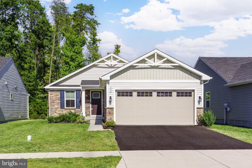 Why wait for new construction when you can purchase this home built in 2021. Enjoy the convenience of one level living. Two, spacious bedrooms including an owners suite with a private bath with a custom tile shower and walk-in closet. Laundry/mud room and an additional full/hall bath. Gourmet kitchen with upgraded cabinets, stainless appliances and granite counters. Open layout, bonus room on the main level that could be used for a home office or separate dining area. New composite deck with vinyl railings leads to a beautiful, tree lined rear yard. Large, finished basement offers great storage and could be finished for additional living space. Close to RT 40, APG and major commuting routes. Schedule your showing today.