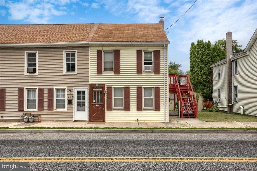 2 Unit in Mechanicsburg Borough.  Live in the downstairs 1 bedroom unit and collect rent from the long term upstairs tenant.  Off street parking for 3 cars which includes a 2-car carport and a garage.  Shed is also included.