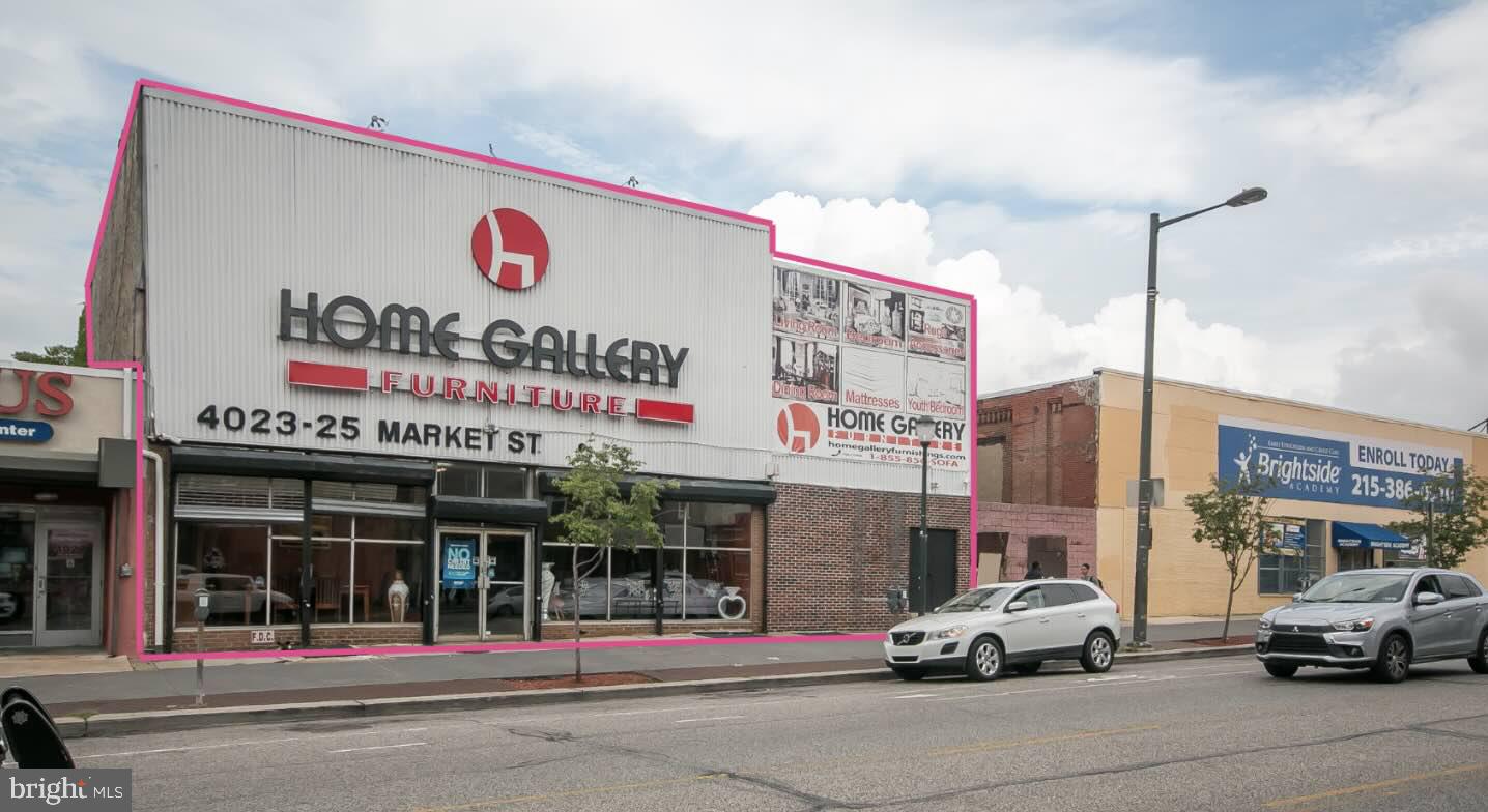 DEVELOPMENT OPPORTUNITY IN THE HEART OF UNIVERSITY CITY: 4021-25 Market Street & 4024-26 Filbert Street.
The property consists of three parcels, all with two-story buildings plus basements, which are interconnected by various stairwells and doorway openings throughout each building. The Market Street parcels contain 60’ of frontage, and stretch from Market Street to Filbert Street, with garage access in the rear. The Filbert Street property runs about half the length of the block towards Market Street. The property is currently being leased by a furniture store on a month-to-month basis with 30 day notice to vacate.
Zoning for the properties is CMX-4, which allows for development such as Multi-Family, Adult & Child Care,
Community Centers, Government Administration, Business and Professional Offices, Retail and Restaurant Uses, and Research & Development businesses. The properties are also located in a Qualified Opportunity Zone, which provides an immediate benefit to investors of deferring payment of capital gains tax that would be paid until 2026.
The SEPTA Market-Frankford subway line runs along Market Street with a station located at 40th Street, just half a block away from the subject properties. It is the busiest SEPTA route, averaging 170,000 boardings per day. The subway runs east and west from the 69th Street Transportation Center through Center City, and then north and south from N. Front Street in Olde City to the Frankford Transit Center in North Philadelphia. The properties are situated in a Mixed Income Overlay District.
PROPERTY OVERVIEW: large open floor plan, 16' ceiling heights, QOZ, rear loading off of Filbert St, large basement, wide staircases, 60' of frontage on Market St. Pedestrian and biker friendly with access to Market Street bike lane.
NEIGHBORS INCLUDE:
Penn Medicine, University of Pennsylvania, Drexel University, HUB on Chestnut, The Radian, Shoppes
at Penn, Ronald McDonald House, Distrito, Rosa’s Fresh Pizza, Hai Street Kitchen & Co., City Tap House,
Smokey Joe’s, Hip City Veg, Rite Aid.