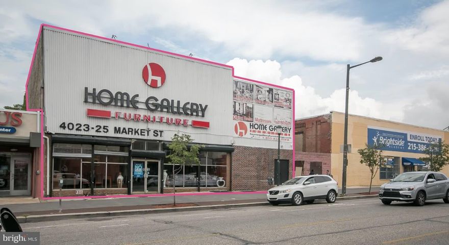 DEVELOPMENT OPPORTUNITY IN THE HEART OF UNIVERSITY CITY: 4021-25 Market Street & 4024-26 Filbert Street. 

The property consists of three parcels, all with two-story buildings plus basements, which are interconnected by various stairwells and doorway openings throughout each building. The Market Street parcels contain 60’ of frontage, and stretch from Market Street to Filbert Street, with garage access in the rear. The Filbert Street property runs about half the length of the block towards Market Street. The property is currently being leased by a furniture store on a month-to-month basis with 30 day notice to vacate.

Zoning for the properties is CMX-4, which allows for development such as Multi-Family, Adult & Child Care,
Community Centers, Government Administration, Business and Professional Offices, Retail and Restaurant Uses, and Research & Development businesses. The properties are also located in a Qualified Opportunity Zone, which provides an immediate benefit to investors of deferring payment of capital gains tax that would be paid until 2026. 

The SEPTA Market-Frankford subway line runs along Market Street with a station located at 40th Street, just half a block away from the subject properties. It is the busiest SEPTA route, averaging 170,000 boardings per day. The subway runs east and west from the 69th Street Transportation Center through Center City, and then north and south from N. Front Street in Olde City to the Frankford Transit Center in North Philadelphia. The properties are situated in a Mixed Income Overlay District.

PROPERTY OVERVIEW: large open floor plan, 16' ceiling heights, QOZ, rear loading off of Filbert St, large basement, wide staircases, 60' of frontage on Market St. Pedestrian and biker friendly with access to Market Street bike lane.

NEIGHBORS INCLUDE:
Penn Medicine, University of Pennsylvania, Drexel University, HUB on Chestnut, The Radian, Shoppes
at Penn, Ronald McDonald House, Distrito, Rosa’s Fresh Pizza, Hai Street Kitchen & Co., City Tap House,
Smokey Joe’s, Hip City Veg, Rite Aid.