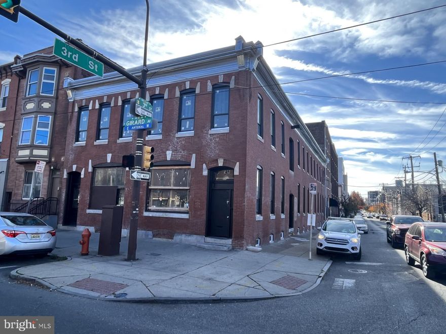 Multi-Family Development Opportunity on corner property.  250 West Girard Avenue is located in the Northern Liberties Section of Philadelphia, one of the hottest areas in the City.  The property has 38’ of frontage on W. Girard Avenue and 106’ of frontage on North 3rd Street. The Property is an improved shell condition – the perfect canvas for any builder/developer to complete. Completed Major CapX improvements include new Anderson windows, new roof, masonry/brick façade, stainless steel appointments to façade. This corner property already has zoning approval for the construction of 7 residential units and 1 retail/commercial unit.  Building plans call for the construction of a third story with exterior decks (plans available upon request).  Current zoning is CMX-2 which permits numerous other commercial and retail uses.  Each floor consists of 4,187 square feet of space.  The first and second floors have been cleared of all partitions and is currently in an open shell condition.  12’ ceilings make both first and second floors incredibly open and airy.  Basement open space with high ceilings, primed for occupancy. This property sits in one of the hottest development areas in the City with thousands of rental units being built in the immediate vicinity.  This property would make a valuable addition to any investor, builder or retail/commercial user.