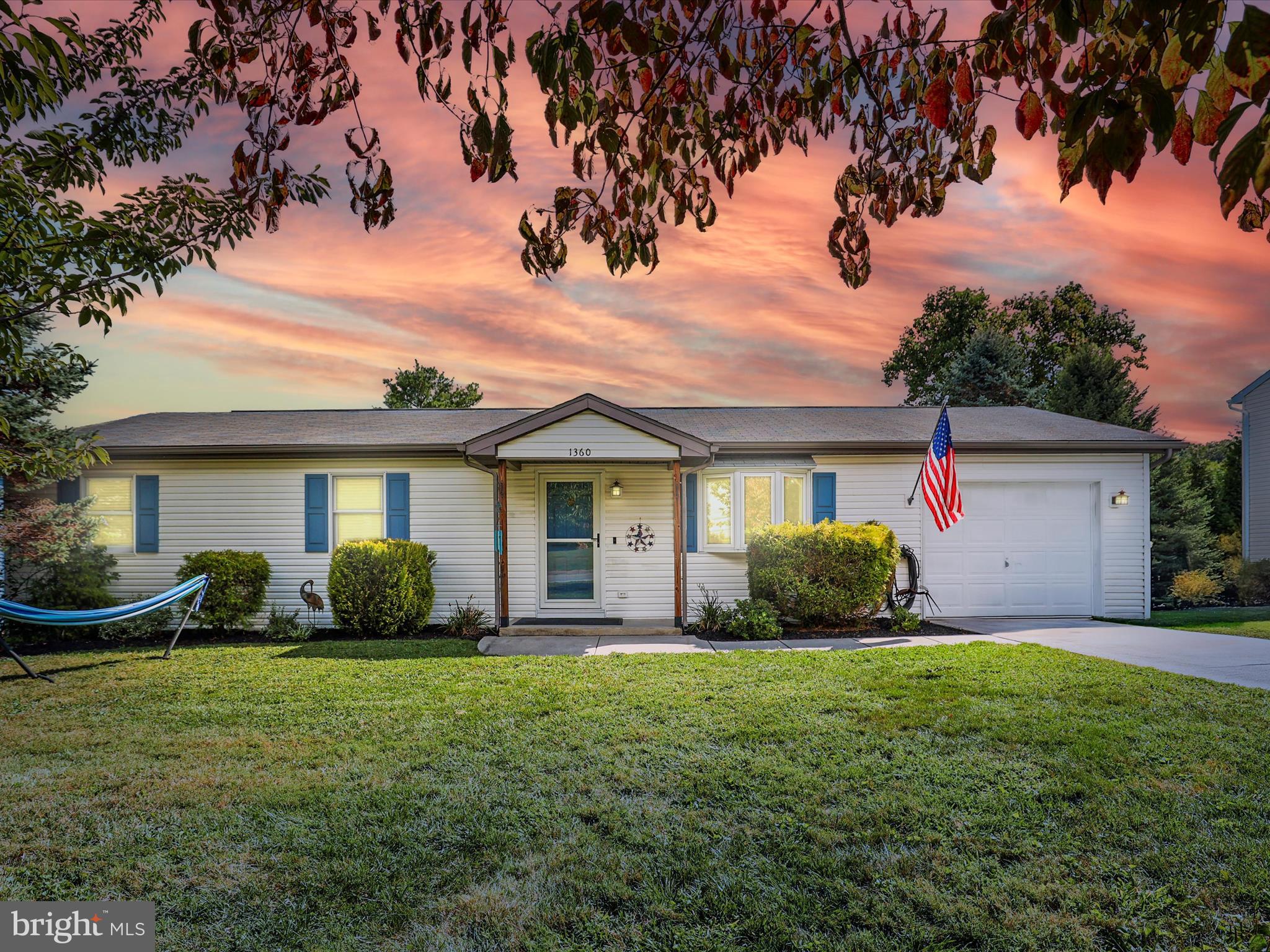 Welcome Home to 1360 Grandview Rd., Hanover Pa! Step into this Beautifully Upgraded 3-bedroom, 2-Bath Ranch-Style Home nestled on nearly .25 acre in the Desirable South Hanover area. With its thoughtful Updates and Move-In-Ready Condition, this property offers Comfort, Style, and Space—Perfect for anyone seeking Single-Level living with modern touches. When you enter this Home you will immediately notice the Spacious Living Room featuring a charming Bay Window, Elegant Crown Molding, and Upgraded Wood-Grain Luxury Vinyl Plank flooring. As you flow through the Home you will come into an Open Dining Area with matching Crown Molding, Updated Vinyl flooring, and a Newer Sliding Glass Door leading to the expansive deck. The Stylish Kitchen designed for cooking enthusiasts, comes complete with Newer Stainless-Steel Appliances (Refrigerator, Gas Stove, & Dishwasher), Light gray Cabinetry, Custom Wood-Edge Countertops, Upgraded Fixtures, and Crown Molding. The Full Bath features a Luxury Look Vinyl Flooring, Tub/Shower, and an access door to the Primary Suite. The spacious Primary Bedroom Suite features New Carpeting, His and Her Closets, and Recess Lighting. There are 2 additional nice size bedrooms to round out the first floor. All bedrooms come with upgraded Fans for those warm summer days! The Lower-Level features and Oversized recreation room—ideal for entertaining or relaxing. A Second full Bathroom with a Stall Shower and many Modern Upgrades. A Dedicated Laundry area with Newer Washer/Dryer and ample Storage Space. The Oversized 1-Car Garage with Automatic Door opener and a Mini-Split A/C & Heat unit for year-round climate control. A Spacious back yard with Two-tier Deck and Invisible Fence is perfect for summer gatherings, pets, or peaceful evenings outdoors. Don't Miss Out on this Charming Ranch Home that is packed with Upgrades and ready for its next Owner. Homes like this don’t stay on the market long—Schedule Your Showing Today!
