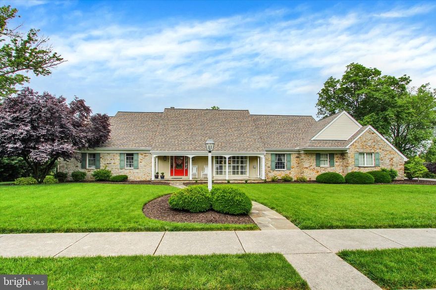 Nestled on a picturesque half-acre in the Clearview community, this distinguished residence masterfully blends luxury, comfort, and architectural grace. With three spacious bedrooms- plus two versatile bonus rooms- this home offers the flexibility of up to five private retreats, tailored to suit any lifestyle. The grand main level primary suite is a sanctuary unto itself, showcasing a generous dressing area with dual walk-in closets and attached full baths, one with a jetted soaking tub and the other with a convenient walk-in shower.  At the heart of the home lies a beautifully appointed kitchen, complete with a striking 5-burner gas cooktop island, elegant upgraded countertops, deep farmhouse sink, and handy wine fridge. A sunlit breakfast area provides a charming everyday gathering space, while the formal dining room offers the perfect backdrop for elegant entertaining. The two-story foyer sets the tone with a dramatic first impression, leading into the living room, where wood beamed ceilings, a gas fireplace, and a wet bar create a warm yet sophisticated ambiance. French doors open to a stately home office, ideal for those working in style. The expansive sunroom, flooded with natural light from overhead skylights and surrounding windows, invites you to unwind while offering seamless access to the rear deck and backyard. The ideal setting for morning coffee or an evening sunset. Additional features include: gleaming hardwood floors, versatile first floor laundry/mud room, spacious linen closet, unfinished lower level brimming with future potential, and an oversized attached two-car garage (25' 11" x 23' 1") with additional storage space above. NEW Roof (May 2025) & NEW A/C System!!! This is MORE than a home, it is a statement of elegance and comfort in one of the area's well known communities. See it for yourself before it it gone!