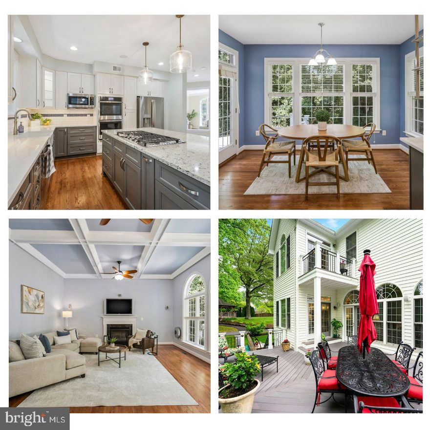 Welcome home to The Reserve at Martins Pointe! Situated in a quiet cul de sac, this three-level brick colonial is a picture of modern elegance with gorgeous updates! To the right of the grand two-story foyer you’ll find the bright formal living room, with large floor-to-ceiling windows flooding the space with light. To your left, the elegant dining room features a beautiful bay window, crown, and chair rail molding. Continue into the gorgeously renovated gourmet kitchen (2022), boasting stainless steel appliances, sleek quartz countertops, and a classic subway tile backsplash. Modern two-tone cabinets include a lighted corner cabinet with glass door, under cabinet lighting, and open shelving. Pull up a bar stool to the beautiful oversized island breakfast bar, or take a seat in the bright and airy morning room. Gleaming hardwood floors continue into the sophisticated family room with stunning coffered ceiling, gas fireplace, and a wall of windows with a calm view of the backyard. The open concept floorplan makes this an excellent home for entertaining! Rounding out this level of the home is a private home office with french doors, recessed lighting and beautiful built-in bookshelves. Upstairs, the extraordinary primary bedroom is a true retreat, with its own private and light-filled sitting room, gas fireplace, sophisticated tray ceiling, and massive walk-in closet. The luxuriously updated en suite bathroom (2021) boasts two separate vanities, quartz countertops, a soothing standalone soaking tub, oversized frameless glass door shower, and even a heated floor! Down the hall, two additional bedrooms with plush carpeted floors and large closets share a jack and jill bathroom. The fourth bedroom on this level features a wide closet and a sizable attached bathroom. For your ultimate convenience, the large laundry room is located on the bedroom level. Downstairs in the lower level, the vast rec room with a custom built granite bar offers endless possibilities for everyday life and entertaining. With a fourth full bathroom on this level, the fifth bedroom could be a perfect space for a guest room or home gym. Two unfinished spaces provide you with plenty of extra room for all your storage needs. From this level, step outside onto your beautiful slate patio to take advantage of the awesome outdoor kitchen and lush backyard. With the peaceful tree-lined surrounding, the spacious Trex deck is a fantastic space for relaxing and entertaining. A calm nature trail behind the property leads you from the neighborhood to nearby Lake Royal. New HVAC system installed in 2020 and new roof in 2021 for your peace of mind! Minutes to Safeway, Giant, Target, Fairfax Corner, Fair Lakes Shopping Center, Fair Oaks Mall, Pinn Community Center, and George Mason University. Quick access to Braddock Road, Route 123, Burke Centre Parkway, and Fairfax County Fairway. This meticulously maintained home is located in the desirable Robinson School District and with all of these gorgeous updates, it won’t last long! Schedule a private tour of your stunning new home today!