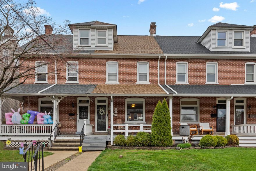 Move-In Ready 3-Bedroom Row Home in the Highly Desirable Westward Section of Lansdale! This charming home is full of character and modern updates, offering a comfortable and stylish living space. As you step inside, you'll be greeted by a spacious living room with crown molding, updated wood-look laminate flooring, and custom remote-controlled blinds on the three main windows, adding both convenience and style. The dining room features charming ceiling beams that create a cozy and inviting atmosphere. The beautifully updated kitchen is a true standout, with a trendy shiplap wall, natural slate flooring, modern open shelving perfect for displaying your favorite dishware, and a breakfast bar with additional storage underneath. Natural light pours in from the skylight, making this kitchen a bright and airy space. Upstairs, you'll find an expansive master suite that has been thoughtfully expanded to offer a generous walk-in closet and a unique sitting area, perfect for a reading nook or personal retreat. A second bedroom, as well as a fully renovated hall bath with a tile tub surround and Alexa-enabled smart light/fan, completes this level. The third floor features a large, versatile third bedroom, which could easily serve as a spacious primary suite. It includes a walk-in closet and a cozy office nook, ideal for working from home or unwinding in peace. Step outside to the sun-soaked back deck, which overlooks the backyard, creating the perfect setting for barbecues, relaxing, and enjoying the outdoors. With central air—a rare find in this neighborhood—you’ll stay cool on hot summer days, and in the winter, you’ll appreciate the efficient electric forced air heat with oil backup, ensuring comfort year-round. This home’s ideal location offers the best of both worlds—walkability to local parks, the elementary school, shops, restaurants, and the train station, all within minutes. This property truly has it all—a beautiful home in a fantastic location, just waiting for you to make it your own!