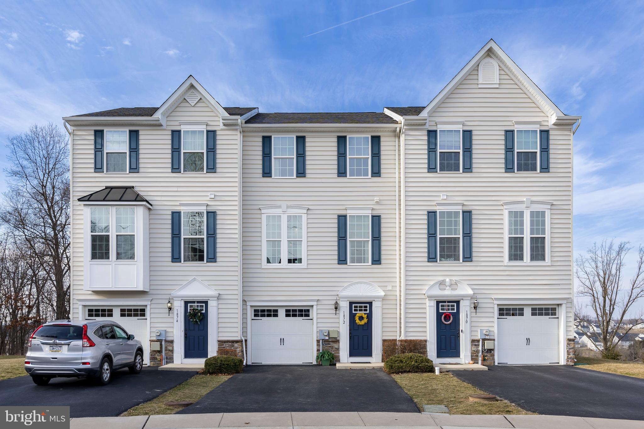 Welcome to 1872 Thistle Ct, a beautiful 3 Bed/ 2.2 Bath Townhome located on a peaceful cul-de-sac and nestled in the serene rolling hills of West Bradford Township.
As you enter this three-level home you'll immediately notice the new LTV flooring that leads to the newly finished family room. Sliders in the family room offer direct access to the rear yard, creating a seamless indoor-outdoor flow. This level also includes a powder room and access to a one car garage.
Venture upstairs to the heart of the home, where you'll find a spacious open concept living, dining, and kitchen area. The kitchen boasts beautiful hardwood floors, stainless appliances, an abundant number of cabinets, granite countertops, pantry, breakfast bar and large island. The dining area has access to the maintenance-free composite deck with spectacular views.
As you make your way to the top floor, you'll find the luxurious owner's suite with a full bath and a walk-in closet. Two additional bedrooms, a hall full bath, and a second-floor laundry area complete this level.
The condition of this home, convenient location (just a short drive to Downingtown & West Chester), plus the award-winning Downingtown school district make it a must see rental!