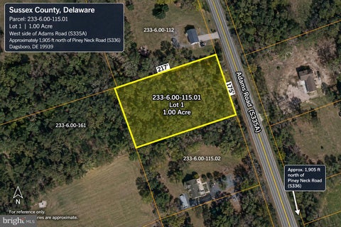 Vacant Land For Sale - Adams Road #LOT 1<br/> DAGSBORO, DE 19939