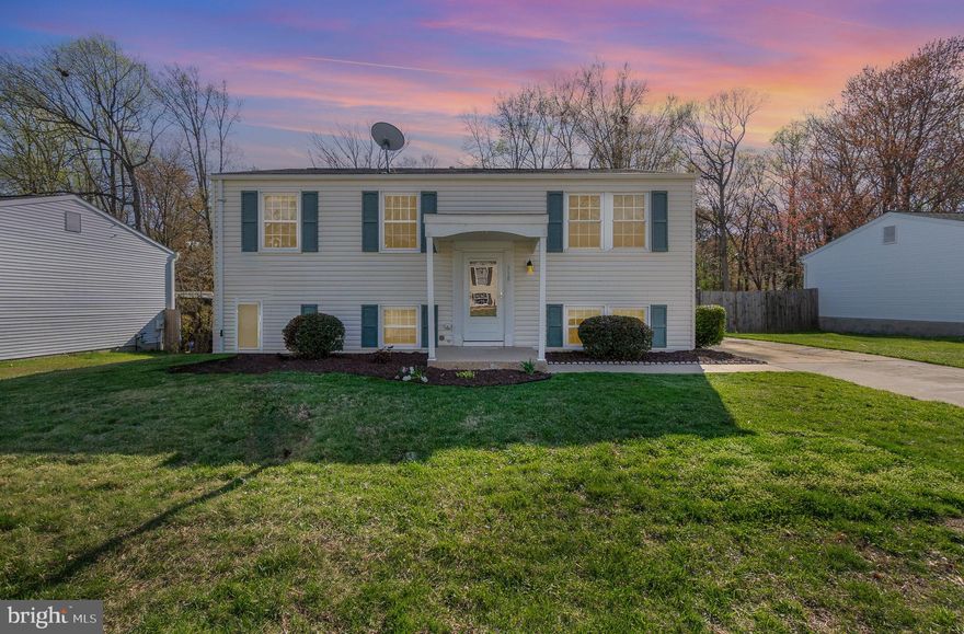 Welcome to this 4 bed, 2  full bath single family home in the Patterson Mill School district in the Bel Air South community of Bright Oaks.  This home has many perks such as the large fully fenced rear yard with shed, fully remodeled basement in 2021 with full bath and bedroom,  and brand new 200 amp electric done in 2024.  Pull into the driveway and enter in through the small covered front porch.  A short flight of stairs brings you to the main floor with wood flooring throughout the living room and hallway.  The living room to the left has windows overlooking the front yard, and the kitchen at the top of the steps has full appliances, cabinetry and an attached dining room.  Quality wood sliding doors open off of this area onto a recently built covered trex deck.  This deck has quality wood ceilings and a ceiling fan and looks out over the cleared grassy lawn.  The lawn is fully framed in privacy fencing with a gate on each side of the home, and has an 8X10 storage shed in the rear corner.  Back inside, a hallway from the kitchen leads to a coat closet and full modern bath with granite vanity and custom tile shower, as well as three bedrooms.  One of these bedrooms being a primary suite with a large closet and ceiling fan.  Taking the short flight of stairs to the lower level brings you to a fully finished level that was just done in 2021 with lvp flooring throughout the large living area which has custom built ins and sliders that open out into the rear yard.  There is also a patio below the deck on ground level.  Back inside the basement is another modern full bath, as well as a fourth carpeted bedroom.  Also, down here is a large storage/electrical room with laundry facilities.   This home is move in ready and in the ideal location, just minutes from downtown Bel Air in one direction, and minutes from I-95 in the other, all the while being just seconds from all the dining/shopping options that the Festival at Bel Air has to offer.  Come see it today!