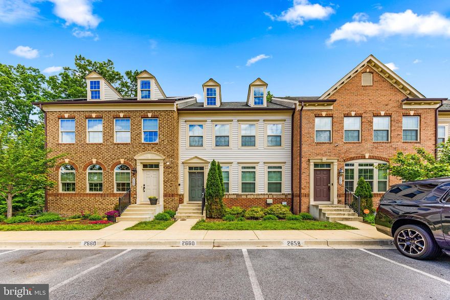 Located on the arguably the most private row of houses in Parkside backing up to mature woods. Enjoy views of natural, peaceful setting off your back deck! This is one the larger models offered in the neighborhood compromised of 2,024 above grade finished square feet + 860 below grade square feet in fully finished basement, so overall about 2,900 finished square feet across 3 levels. Step inside to the "main" level and you'll quickly realize how massive this property is with complete open concept living. Truly a chef's kitchen with a overside island offering plenty of space for meal prepping and entertaining. Leading through to more multi- functional space current set up as a dining room but space for additional living room. Completed with a door leading to back deck. Upstairs offers traditional floor plan with large primary suite bedrooms w/ walk-in closet and ensuite bathroom (huge stand up shower), 2 additional bedrooms, full hallway bathroom, and laundry closet (side by side washer/dryer). Downstairs offer a huge living space current set up as additional bedroom/ mini apartment but could be used for playroom, exercise room, sports room, movie theatre room, or bring your own vision. There is also an additional full bathroom and additional finished storage den (could also be an office), and utility room. The basement offers walk out level leading outside under the deck with additional storage shed. Parkside Community is situated close to Ft Meade and NSA, between Baltimore and Washington D.C., and quick access to commuting routes, including I-295, Rt. 175 and Rt. 32. The neighborhood offers plenty of amenities including outdoor swimming pool, clubhouse, fitness center, walking trails, playgrounds, and a pavilion - all as part of the low $95 a month HOA.