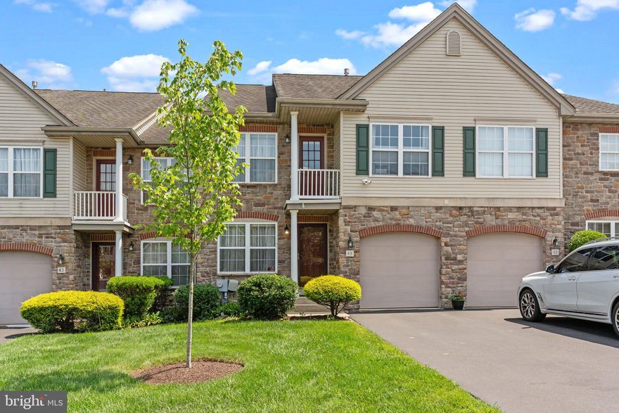 Welcome to the lovingly maintained community of Walnut Ridge.  You will be pleased to find this property, 45 Sunrise Ct, located off the main road of the neighborhood, on an inviting cul-de-sac with extra visitor parking.  You will be welcomed by a driveway long enough to accommodate 2 cars, attractive landscaping and a covered entry way into the combination living room / dining room.  Follow the luxury plank floors toward the back of the house and be wowed by the bright and open kitchen and family room set up.  The eat-in kitchen features stainless steel appliances, granite countertops, gas range, durable porcelain tile and large island for added storage and counterspace.  The kitchen also provides access to the deck with open space views nicely maintained by the homeowners association.  Open from the kitchen is a 2-story family room with gas fireplace, and new motorized Hunter Douglas shades allowing easy access to upper two windows.  Completing the first floor is a powder room, coat closet and access to the 1-car garage.  Upstairs you will find newer luxury plank flooring flowing through 3 nicely sized bedrooms, 2 full baths and conveniently located laundry room.  The primary bedroom features vaulted ceilings, walk-in closet and additional clothing closet plus spacious en-suite bath with separate stall shower and luxurious soaking tub.  Also not to be missed in this home is the large, finished walk-out basement, ready for your office, storage, entertainment and play space needs!  Of note: HVAC 2023 with Humidifier