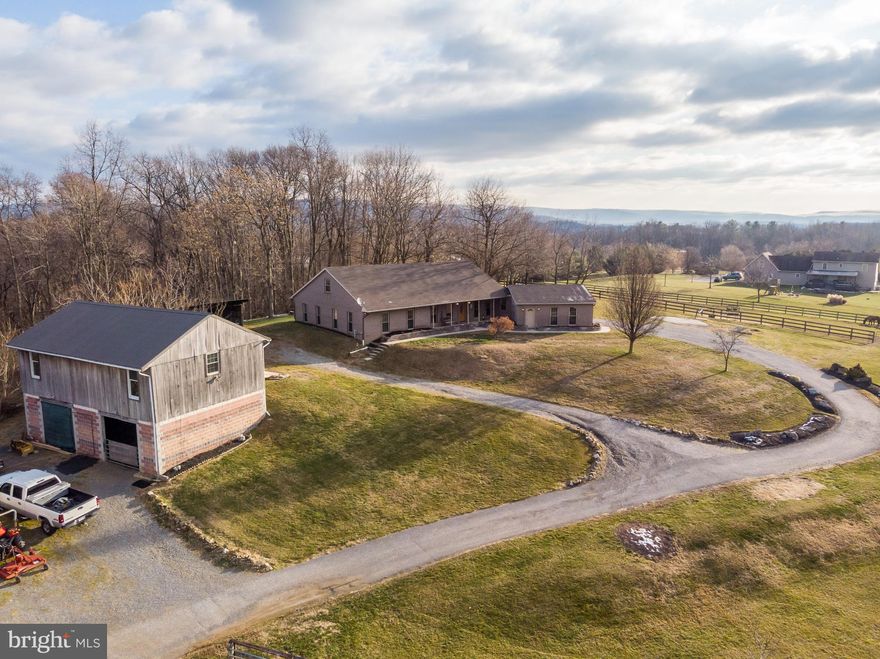 Due to Governor Tom Wolf's mandate regarding COVID-19, we are currently unable to allow any in-person showings of our listed properties.  Contact your agent for more information.New Price...CHARMING 6 ACRE FARMETTE!  Located in Waynesboro school district, this all brick ranch style home offers 3 bedroom, 2 full bath.  Open floor plan with cathedral ceilings, large country kitchen, fabulous walk-in pantry/mud room. All appliances convey with the sale.  Upper level could be completed for a 4th bedroom.  Over sized,  attached 2 car garage, propane/radiant hot water  heating system in the floors,  additional wood stove option in the dining room, central air, newer roof.  25x40 bank barn w/ 3 extra large stalls.  3 fenced paddock areas for horses.  Private woods in rear of property.   Due to Governor Tom Wolf s mandate regarding COVID-19, we are currently unable to allow any in-person showings of our listed properties.  Contact your agent for more information.