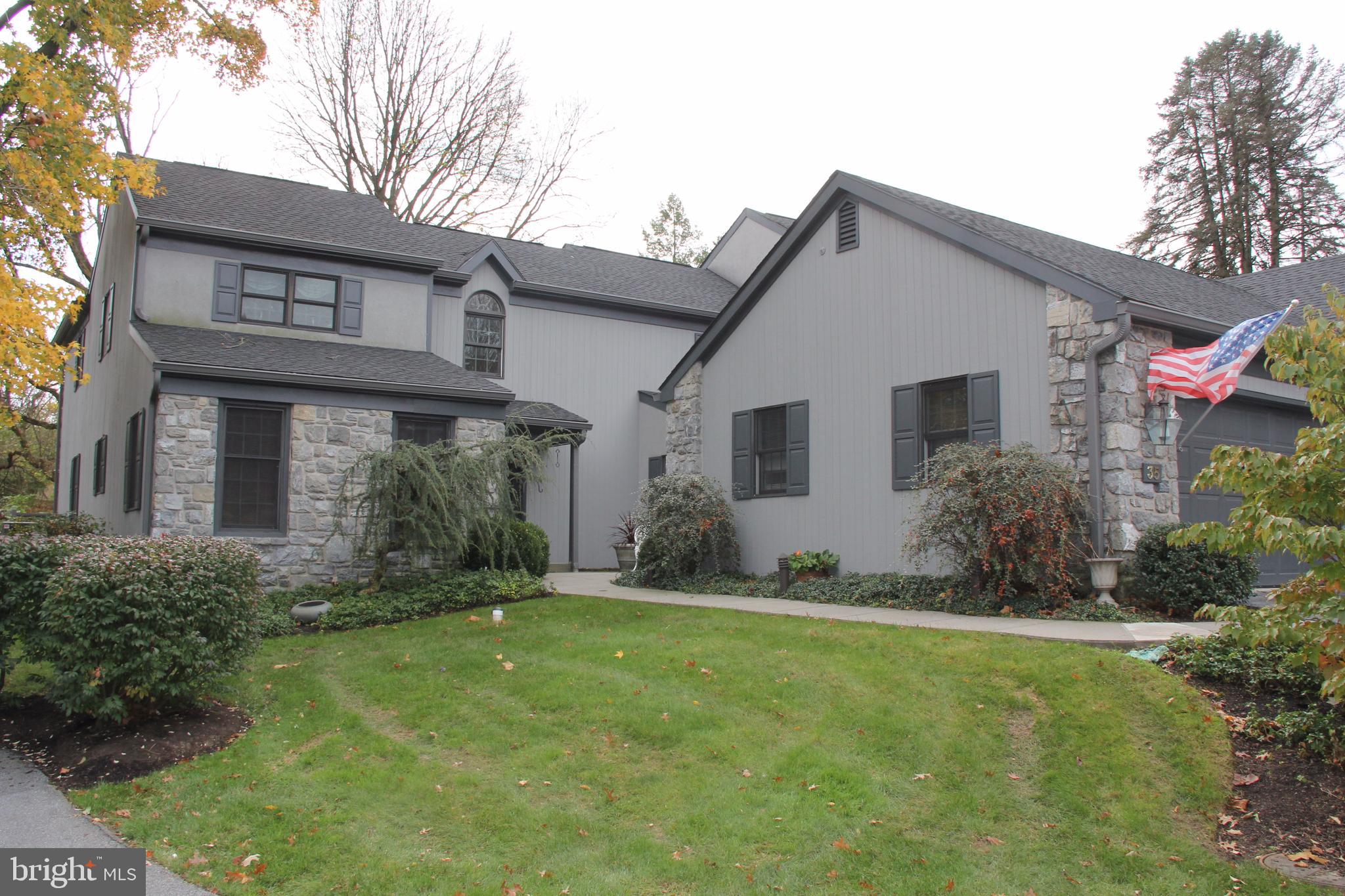 Beautifully Updated Original Deer Ford Model, Open Floor Plan with Vaulted Ceiling and Skylights, Spacious Cherry Kitchen with Island, Granite, Breakfast Area, Fabulous Sunroom Addition, Hardwood Flooring, 1st Floor Master Suite, 2 Bedrooms in Uppper Level with Additional Office and Storage Area. Condo Fee Includes: Exterior Maintenance, Lawn Maintenance, Snow Removal, Trash and Water.