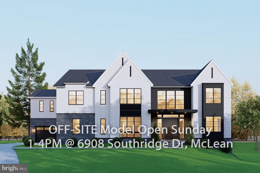 OFF SITE Model Home at 6908 Southridge Dr, Mc Lean, VA 22101 @ 1-4pm on Sunday.

Pre-Construction Opportunity – 5918 Chesterbrook Rd, McLean, VA 22101.
Ideally located in the heart of McLean, this exceptional homesite offers convenient access to I-495 and the GW Parkway, just minutes from downtown McLean, Tysons, and top-rated schools.

Designed with the Builder’s Model Package, this residence offers over 9,600 square feet of thoughtfully crafted living space, featuring 7 bedrooms and 7.5 bathrooms. The main level showcases a seamless open layout, highlighted by a gourmet kitchen with premium appliances, flowing into a spacious family room with a fireplace—perfect for both daily living and entertaining. Formal living and dining rooms provide elegant spaces for gatherings. The main level also offers the option for a private in-law suite, complete with a walk-in closet and a standing shower, ideal for multi-generational living.

Upstairs, five generously sized bedroom suites each include walk-in closets and en-suite baths, providing comfort and privacy for every member of the household.

The finished lower level is designed for both relaxation and entertainment, featuring a guest suite along with options for a professionally designed media room, fitness room, craft space, recreation area, and designer wet bar. Optional upgrades such as a sauna and wine room further enhance the lifestyle experience.

Outdoor living can be customized to suit your needs, with available options including a screened porch, deck, and patio—perfect for enjoying all seasons.

This is a rare opportunity to own a brand-new luxury home in one of McLean’s most sought-after neighborhoods. Take advantage of pre-construction pricing and exclusive incentives for buyers utilizing construction financing. Contact us today for more information and available customization options.