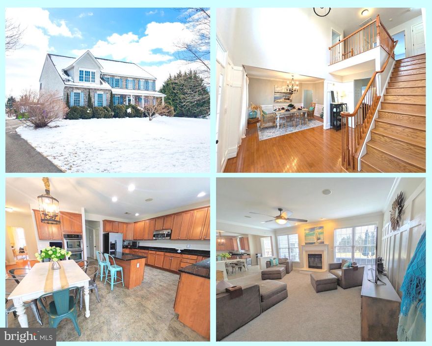 Stunning, custom built beauty  boasting over 5,200 SF of customized three-level living on 1.27 private acres at the end of a cul-de-sac, offering space, flexibility, and thoughtful design throughout.
This newly listed 6-bedroom, 5-bath home features an airy, open floor-plan with a dramatic two-story foyer, formal dining room, private office, and main-level bedroom with full bath. The spacious family room with wood-burning fireplace flows seamlessly into the large kitchen with center island, stainless steel appliances, & gleaming granite countertops. Dual staircase access  A light-filled sunroom opens to the deck, extending your living space outdoors.
Upstairs, the primary suite offers a private sitting room, generous walk-in closet, and spa-inspired bath, one of four bedrooms total. Dual staircase accesses both foyer and kitchen, The finished lower level includes both a private exterior entrance and interior access, complete with a full kitchen, laundry, bedroom, den, and storage — ideal for in-laws, au pair, or potential rental opportunity. A side-entry two-car garage and detached shed add even more functionality. 35-year architectural roof &  HVAC replaced-August 2025 main level/basement serving.. All this just 20 mins from Bay Bridge & easy 30 min commute to Middletown DE. Hurry to claim  this spacious beauty today!