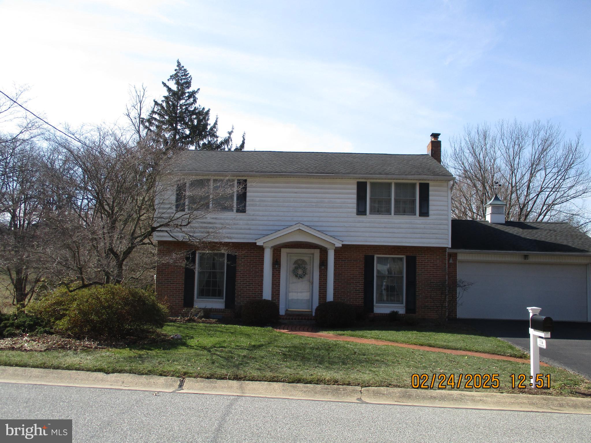 Welcome home! A well cared for 2 story colonial built by Paul Smith in Dallastown SD Colonial Heights neighborhood on .30 acres with all public utilities. You will find this brick and vinyl home offers you so much. 4 BR's on the 2nd level with an updated main bath. The large primary BR offers a wall to wall closet and great space for all your furniture. The 3 additional BR's offer options for bedrooms, private TV/den, guest rooms, whatever your needs are. The main floor offers a large bright, carpeted LR off the foyer. The carpeted DR flows from the entry also into the large eat-in kitchen which offers all appliances. The powder room has also been updated. The lower walk out level invites you to relax on those chilly evenings in the comfortable family room with a gas fireplace. You will find access to a great 10 x 35 covered brick patio for all your outdoor entertaining as well. This level has a possible 5th BR/ office room, a great laundry, complete with sink, washer & dryer. There is a full updated bathroom with stall shower and glass door on this level too. You will find a large workshop/storage area also, accessible from the FR or thru the double doors on the brick patio. There are shelves for storage, workbench space, and the updated gas furnace (less than 5 years old) and hot water heater (less than 5 years old). The roof is less than 10 years old and the front windows on the main and upper level along with the laundry room have been replaced. Don't forget about the location - minutes to I83 Leaders Heights exit, multiple medical centers, restaurants, Leader Heights & York Township elementary schools, Lake Redman, Nixon Park, York College, plus so much more. Come take a look!