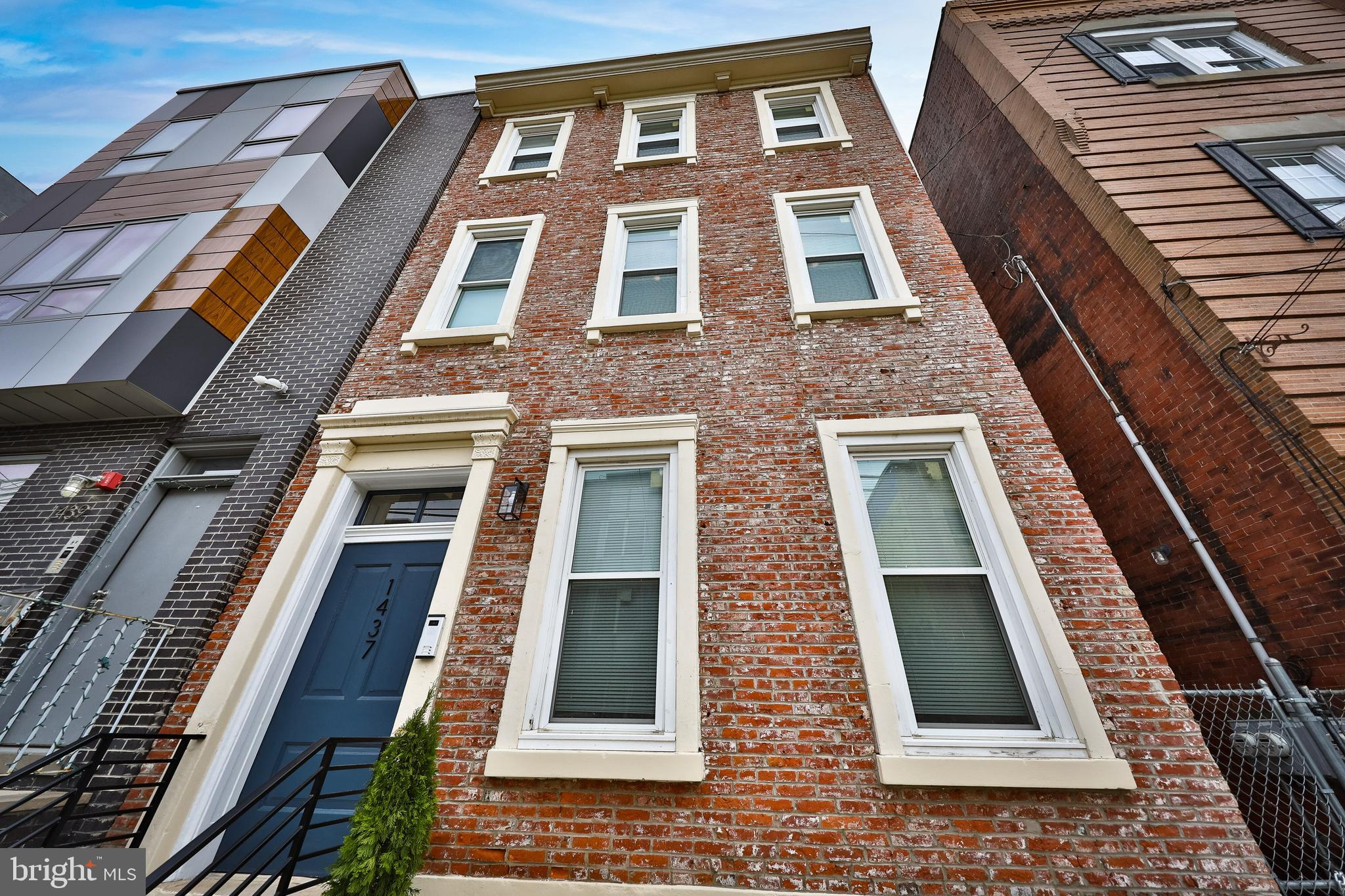 Available June 1st. Enjoy the essence of modern contemporary home living in this 2 bedroom-1 bathroom apartment in an original European style Philadelphia brick home. A short walk to Northern Liberties and a quick drive to Fishtown. Each apartment door opens up to stunning high ceilings & open floor plan. These spacious apartments have plenty of windows to give you natural ambient light during the day; and abundant modern “LED lights” during the night. This building was completely renovated for ease of modern living. Video intercom system for your security. All the amenities of comfort: Samsung washers & dryers, new heating & A/C, modern kitchens, subway tile backsplash, slate kitchen floors, USB ports, quartz countertops, stainless steel appliances, gas range, Samsung refrigerators, dishwashers, & garbage disposers. Beautifully done white tile bathrooms. The original beautiful heart pine floors have been professionally sanded & refinished for the final touch of “Modern Contemporary Meets Old world Charm”. Communal side courtyard for entertainment & communal basement with designated extra storage for each Unit. Call now to schedule your appointment.