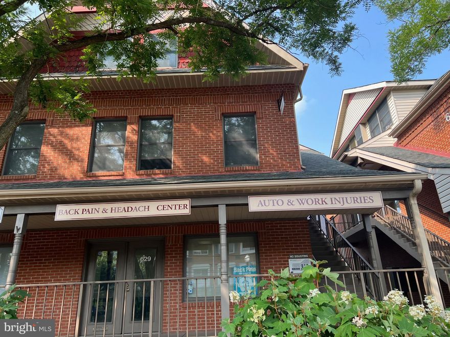 Two combined Commercial condo spaces at  629-631 Main St., in Old Town Laurel, an excellent busy location surrounded by various businesses like Tex-Mex restaurant, Law office, Dentistry, Hair, Skin/Nails salon and many more. Ideal for a medical clinic or multiple commercial usage in a mixed use building. As you enter front door, there is a waiting area and Front Desk/ Manager office. The hallway leads to several separate rooms on either side of the hallway including an accountant office, a kitchenette area and a half bath.  A private office is in the back of the space. Heat pump installed in March, 2016. Ample parking in the back of the building on a huge public parking lot or on street. Rented as is.Tenant pays monthly condo fees of $ 306.21 and $ 25.00 for water in addition to base rent.