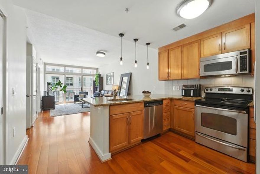 Ballston living at its best! This beautifully maintained 1 bed, 1 bath condo in the heart of Ballston offers a great floor plan, abundant natural light, and modern finishes throughout. Enjoy a sleek kitchen with stainless steel appliances, in-unit washer/dryer, and a private balcony. Just 0.3 miles from Ballston Metro and a short distance to dining and shopping—this home combines comfort and convenience in one of Arlington's great neighborhoods. Pet-friendly building with great amenities including one reserved parking spot,  an additional storage unit, rooftop pool, fitness room, and community spaces.