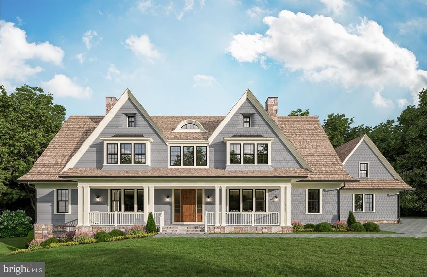 Cherry Hill Custom Homes proudly presents 8458 Portland Place. This magnificent New England style home will sit on a picture perfect one acre lot with mature hardwoods in the coveted Woodhaven neighborhood of McLean. This home features 8 bedrooms, 9 full bathrooms, and three powder rooms with 11,800 square feet of finished living space on four levels, dual staircases, attached three car garage, and an optional elevator. The main level includes 10ft ceilings, a gourmet kitchen with state-of-the-art appliances, frame-less custom cabinetry, and breath-taking views of the terrace and back yard. Through the butler's pantry is an elegant formal dining room with a gas burning fireplace for an unforgettable dining experience.  The foyer offers ample light and impressive views through the stair tower leading all the way up to the bowed window in the eyebrow dormer in the 3rd floor loft.  Across from the dining room is an executive office with a library attached with a see-through gas fireplace. Off the office is an intimate covered porch.  The great room opens up to a spacious Virginia blue stone screened porch and terrace which features a gas fireplace with stone surround and built-in heaters, speakers, and TV rough-in. The upper level is highlighted by a luxurious owner's suite with gas fireplace, walk-in closet with island and built-ins which is connected to the laundry room, a spa-like bathroom with double vanities, stand-alone soaking tub, and heavy glass enclosed shower, a guest wing with sitting room and en-suite bedroom, and four secondary en-suite bedrooms. The loft level includes another guest bedroom with full bath and sitting room.  The lower level is an entertainer's paradise with rec room with gas fireplace, gaming area, full-sized wet bar with island, a golf simulator room with high-top viewing area, an exercise room, an additional bedroom with full bathroom, a spacious wine cellar. The walk out basement allows for abundant light through the floor-to-ceiling windows and sliding doors leading out to a stone loggia running the full length of the basement. An optional pool has already been included on the site plan. Delivery Late Summer 2023. Still time to choose your own finishes. Interior photos are from other projects recently completed by Cherry Hill Custom Homes.