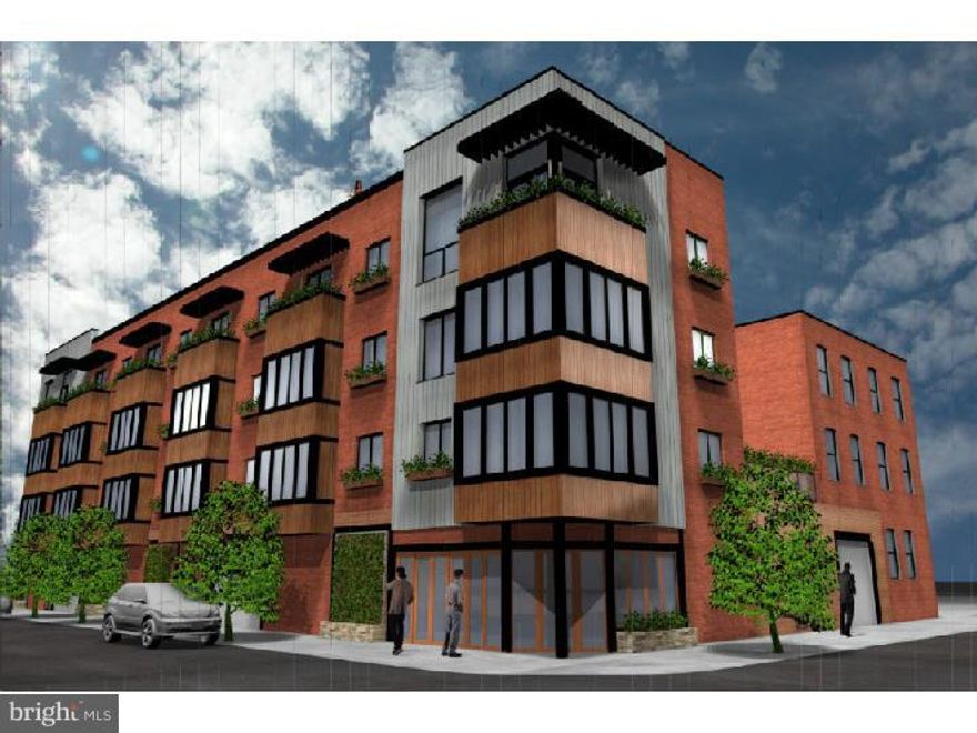 Unit 35 in Phase 3 of the LEED Certified Ice House Condominium Development is now available. This spectacular Corner Unit is a 1 bedroom flat, with 1 bath. Estimated delivery late Fall 2015. Interior features include field finished oak hardwood floors throughout, recessed lights, stunning floating steel stairs, large casement windows, custom kitchen with Energy Star stainless appliances, Quartz Counter tops and a large island with seating, flat panel espresso cabinetry, stainless under mount sink with goose neck chefs faucet, pendant lighting, and glass back splash. There is a balcony (29 sqft) on the main floor along with a utility room with front loaded full size washer and dryer bedroom and full bath. The large bath has a dual floating vanity and a frameless glass doors on the master shower. Access to the large private Green Roof(624 sqft) is from the 2nd floor.  The common grounds are equally impressive and include a common green roof, planters throughout and a rooftop Koi pond maintained by the property's rain water recycling system.  Other common spaces to enjoy are the Ball Park over look, roof deck with seating, outdoor kitchen, and a rooftop Dog Park and sun deck.  Located in walking distance to everything. The Frankford Arts and Girard Ave corridors have tons to offer including cafes, shopping, fitness, restaurants, and galleries. Garage parking spaces are limited! Values at 20K. 10 Year Tax Abatement.