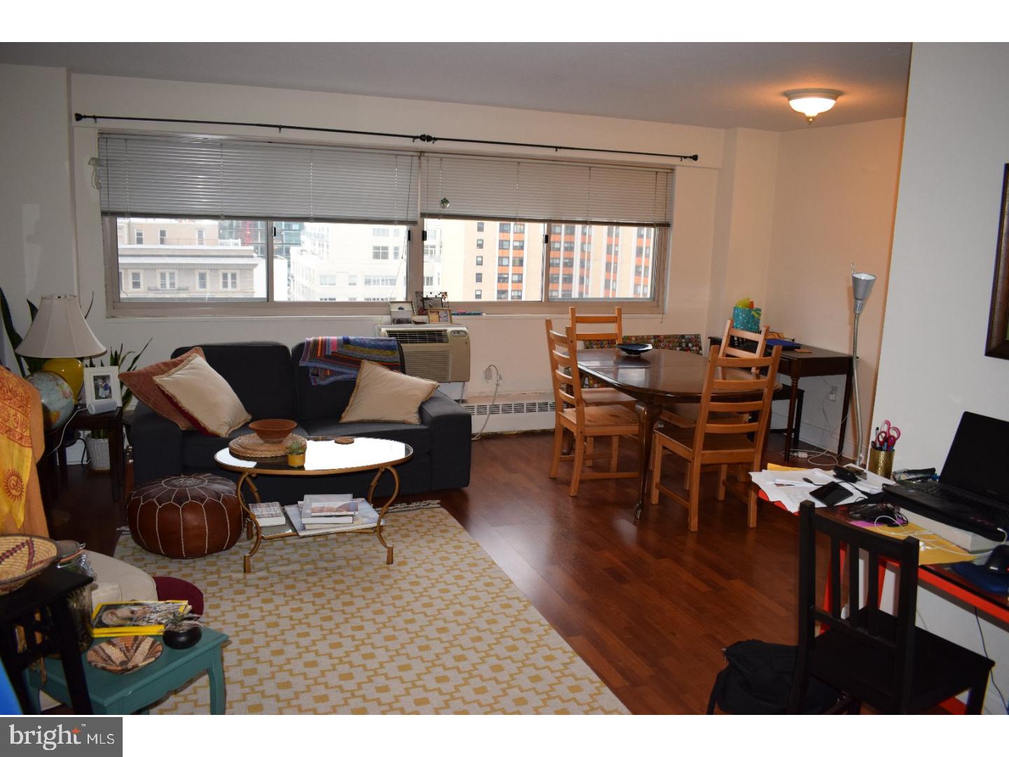 OWN at RiverWest!! Located in the Rittenhouse Square area, a wonderful opportunity to own a beautiful one bedroom one bath condo at RiverWest Condominiums. Open concept main room with kitchen and dining area, wood floors. Sweeping views of the city with an abundance of natural lighting.Condo fees include - 24hr Lobby Attendant/Doorman, ALL Utilities (electric, gas, water, heat, A/C) included - Beautifully renovated Fitness Center - Free access to the Business & Entertainment Center (with TV, internet access and conference room) - On site Laundry Facilities - On site Management Office - ATM machine in lobby. 100 RATING for WALKING and TRANSIT area. Close distance to Center City businesses, UPenn, Drexel, CHOP, Rittenhouse Square, post office, grocery (Trader Joes and various food marts), 24hr Fedex/Kinkos, shopping, dining, and nightlife - Multiple SEPTA bus/trolley routes and Amtrak station within a few blocks. Pets are allowed.