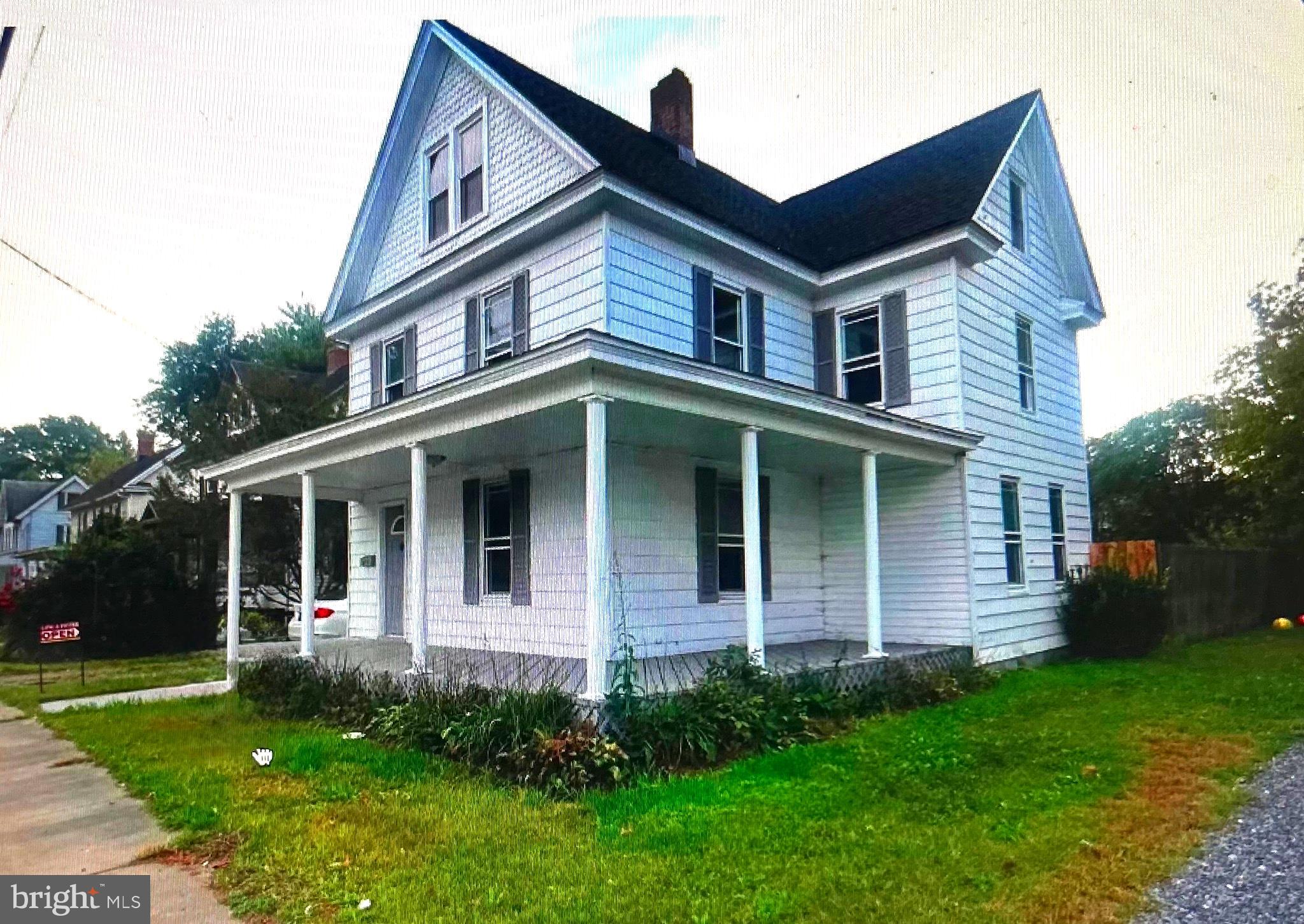 Looking for a home in Delmar, Md....Here it is. This is a 4 bedroom 2 bath home with 3 levels. The rooms are spacious & bright. Home has a wrap around front porch with a large backyard. Main level offers a large living area, dining room , kitchen , laundry room and full bathroom. Upstairs has 3 bedrooms and a full bathroom. The 3rd level offers a bonus area with the 4th bedroom. The State Street Park is across the street to enjoy. In The Delmar School District. Enjoy a peaceful atmosphere that's perfect for raising families or just enjoying some peace and quiet. Experience the friendly community atmosphere that Delmar is known for, with fun local events and a close-knit neighborhood feel. Shopping centers, restaurants, and entertainment venues are all located close by for convenience. Don’t miss out on this amazing opportunity! Schedule your showing today!