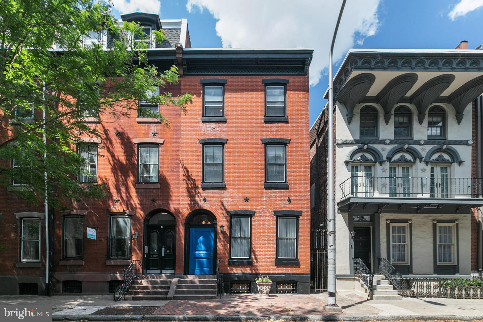 This stately residence located in the highly prestigious Rittenhouse Square area blends old world charm with modern conveniences. Enter through a foyer into a formal living room with high ceilings. Next will be the formal dining room, modern eat-in kitchen with wood cabinets, Wolf 4 burner with griller stove, Bosch dishwasher, Whirlpool bottom freezer refrigerator, quartz countertop, tile backsplash and floor, and a door to the garden perfect for an outdoor grill. There is a powder room on this level.
The second floor has a large primary bedroom with a walk in closet and full tile bath. The front room is the library with a fireplace and many original details. There is plenty of natural light from the south facing windows. There is a second tile bathroom on his level and the laundry room with commercial grade speed queen washer and dryer.
The third level has 3 bedrooms, a full bath and door to a great deck with original metalwork by Geoffrey Dubinsky. One of these bedrooms is currently used as a home office. This home has wood floors throughout and original windows. The basement is currently used for a wine room and storage. This premier location is steps from Rittenhouse/Fitler Squares, local parks, restaurants/cafes, world class shopping, tennis courts, Schuylkill Banks trail, dog park, public transportation, 30th Street Station, major highways, University City Penn and CHOP. Seller will credit one year of parking at a garage of the seller's choice with a full-price offer.
3,084 square feet per bank appraiser.
The City of Philadelphia has completed a real estate tax reassessment, effective January 1, 2023. If you have any questions or concerns about the impact of this reassessment on future real estate taxes, please contact the City of Philadelphia.