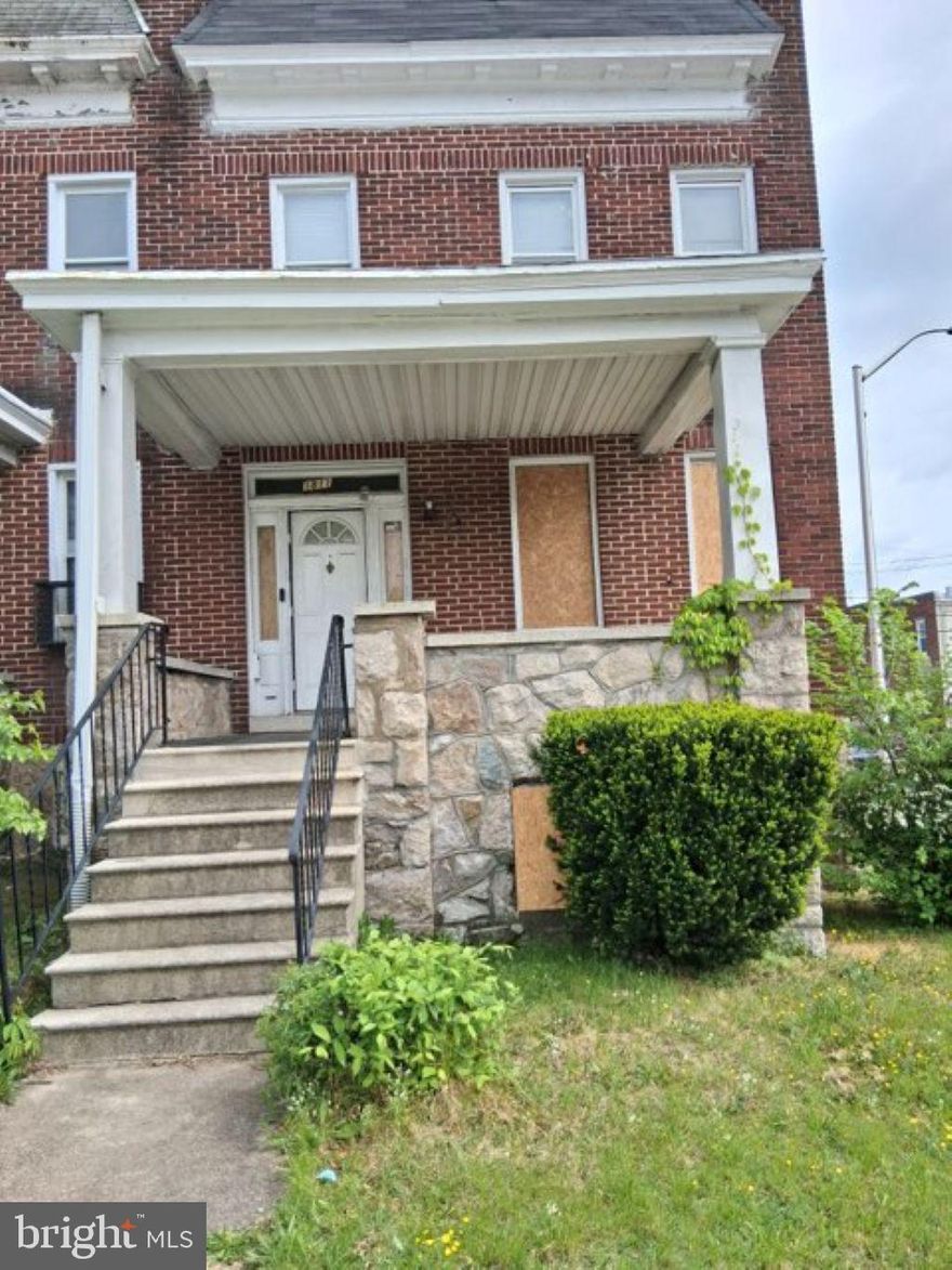 End-of-group brick home full of potential—perfect for investors or first-time buyers! This 4-bedroom, 2-bath property features a front porch, spacious layout, parking pad, and a one-car garage in the rear. Renovation is needed, making it an ideal opportunity to customize and maximize value. Conveniently located near public transportation and just minutes from shopping and dining at Mondawmin Mall, as well as outdoor attractions like Druid Hill Park and the Maryland Zoo. Close proximity to Coppin State University adds strong rental appeal. Don’t miss this opportunity to transform a well-located property into your next successful investment or dream home!