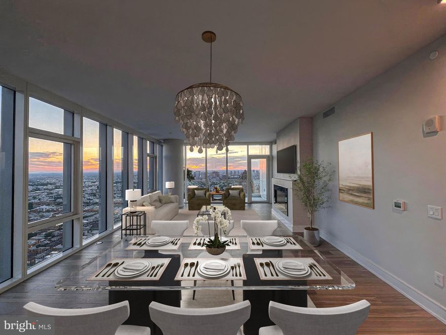 Exceptional Center City living awaits in this stunning 3-bedroom, 3.5-bath high-floor residence at Arthaus, Philadelphia’s premier new luxury condominium on the Avenue of the Arts. Spanning 3,726 square feet, this designer showplace features 10-foot ceilings, wide-plank oak floors, and walls of glass framing breathtaking views to the south, east, and west.
The sun-splashed great room offers generous living and dining areas, a sleek gas fireplace, and a private west-facing terrace—perfect for sunset entertaining. The custom Poggenpohl kitchen impresses with Polar White Glass cabinetry, Golden Gate quartz countertops, a massive waterfall island, and Wolf, Sub-Zero, and Asko appliances. A large butler’s pantry makes entertaining effortless.
The primary suite occupies its own wing, complete with a private balcony, two walk-in closets, a spacious den, and a spa-quality bathroom featuring a freestanding soaking tub, frameless glass shower, separate water closet, and floor-to-ceiling marble finishes. Two additional bedroom suites each include luxurious en suite baths and ample wardrobe space. A powder room, full laundry room, and a large bonus room complete the home’s exceptional layout.
At Arthaus, enjoy over 36,000 square feet of resort-style amenities, including a 75-foot indoor pool and hot tub, fitness center, steam and sauna rooms, club lounge, conference space, library, rooftop greenhouse, outdoor dining terraces, grilling stations, dog run, and pet spa. Services include 24-hour concierge, valet and chauffeur service, and on-site management for true maintenance-free living.
Located in the heart of Center City’s Avenue of the Arts, Arthaus offers easy access to Philadelphia’s finest dining, shopping, and cultural destinations, plus convenient transportation.
Luxury, location, and lifestyle — Residence 3602 is turnkey perfection. Don’t wait!