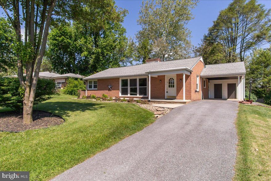 Tucked at the back of a quiet cul-de-sac in the sought-after Fountainhead community, this solid brick rancher offers a great opportunity for the right buyer to step in and make it their own. The main living space welcomes you in with a very large living room filled with natural light along with a fireplace that adds character to the space. Just off the living area is a dedicated dining space that flows easily into the kitchen. The kitchen has been fully renovated and WILL IMPRESS featuring all-new cabinetry, granite countertops, a beautiful tile backsplash, stainless steel appliances, soft-close drawers and doors, and tile flooring. The main level offers two comfortable bedrooms and a full bath, along with a versatile den/office or potential third bedroom—previously enclosed with doors—complete with a second fireplace, built-in shelving, and convenient access to a half bath. Hardwood floors run through most of the main level, adding warmth and charm throughout. An enclosed rear porch provides the perfect workspace or mudroom, offering that extra flexible space so many buyers appreciate. Downstairs, you’ll find a huge rec room along with a separate area for laundry, utilities, and an impressive amount of storage space. Outside, the home continues to shine with a large carport with additional storage, an extended driveway for plenty of off-street parking, and a spacious backyard that really stands out. The stamped concrete patio creates a fantastic outdoor space—perfect for relaxing, entertaining, or simply enjoying the privacy of the backyard setting. Major updates include replacement windows, a roof estimated to be around 10 years old, furnace approximately 2014, central air and hot water heater approximately 7 years old, and updated PVC plumbing within the last 5–7 years (all dates to the best of the seller’s knowledge). Priced to sell and being offered as-is, this home presents a great opportunity to build equity in a desirable location.