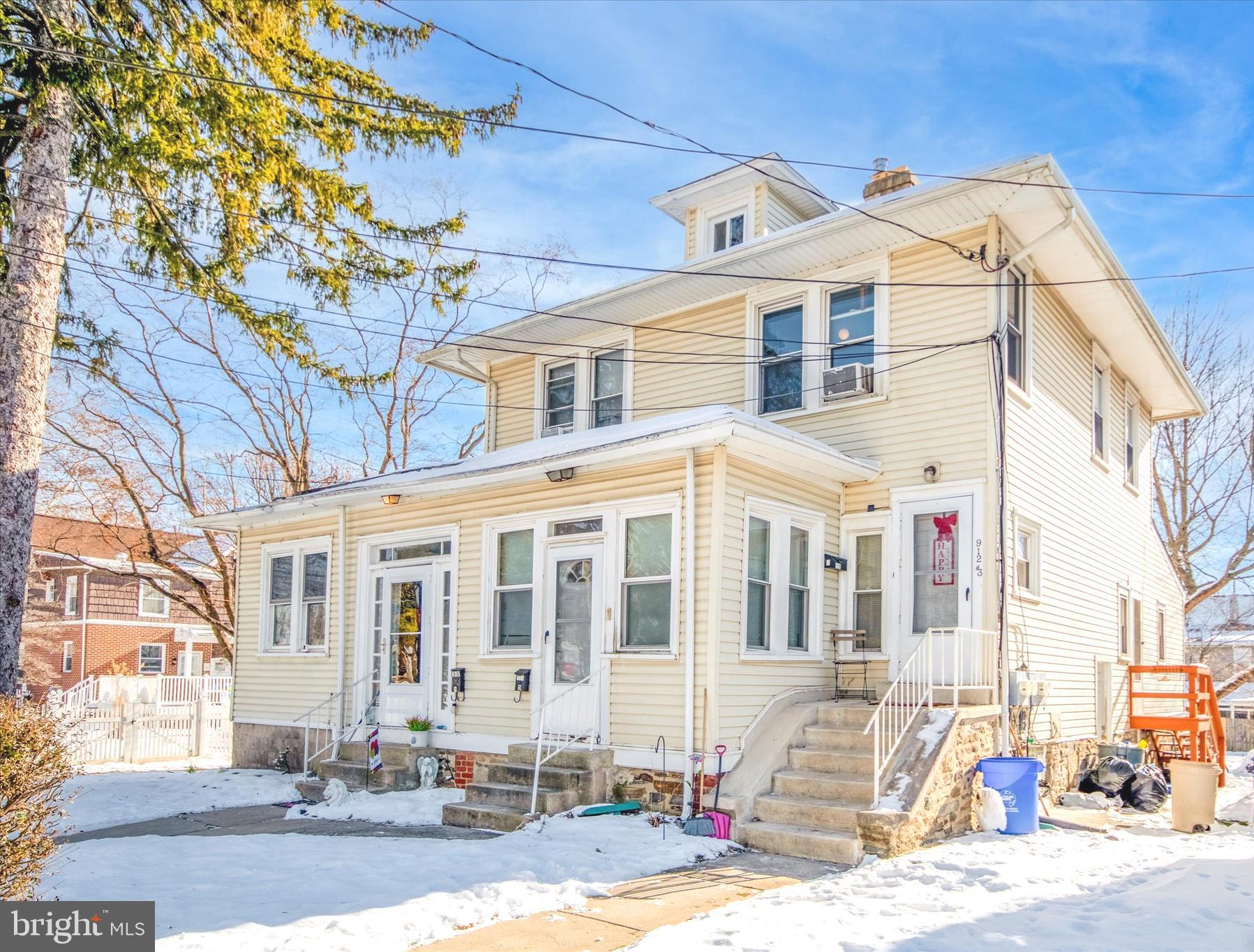 Welcome to this charming multi-family home located at 912 9th Ave, Prospect Park, PA. This detached Triplex offers a total of 4 bedrooms, 3 full bathrooms  within the 3 units. There are Two 1 bedroom units located on the main level, and one 2 bedroom unit located on the 2nd floor.  Directly on Prospect Park Square, an 8 minute drive to PHL, and a 4 minute walk to Prospect Park's Wilmington/Newark line station, the location cant be beat! Each unit is taken good care of by the long term tenants each 5 + years there. Any repairs that arose over the years have been taken care of by current owner, keeping property in good shape. The front yard faces directly to the Park while the rear contains a nice flat yard with room for 4 car spaces. Basement is accessed from exterior side allowing access for all tenants for potential laundry hookups. Each unit is in good condition with ample sunlight. Reach out to listing agent with any questions or to receive disclosures and specs on property. Showings are 48 hour notice out of respect for current tenants. Be sure to move swift on this great opportunity!