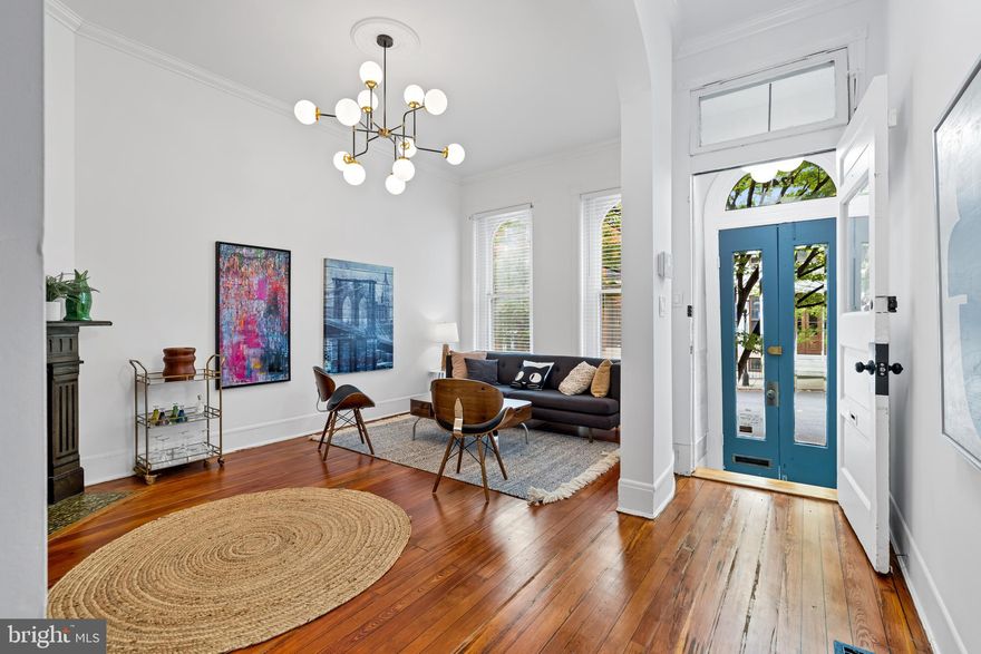 Parkviews at 1746 Park! EXTRA STREET PARKING in the rear on MAPLE LEAF PARK - see photos! 

Come see this 4 bedroom, 2.5 bath Brownstone in Bolton Hill — Designer, designer, designer details! Freshness added gives this home a uniqueness with modern light fixtures, spot-on current color trends, new tiling, vanities, fixtures, hardware…you won’t need to pay extra to hire a designer to decorate this brownstone! 

Spacious, light-filled bathrooms, a show-stopping kitchen, and fresh paint throughout make this a truly turnkey opportunity. Hidden Maple Leaf Park is directly behind the home, and includes additional street parking. Upper level views to the front include Park Avenue’s fountains — offering rare green space in both directions, and Sumter Park around the corner. 

Historic details include functioning pocket doors, transom windows, tall ceilings, and exposed brick in the kitchen. Natural light throughout, topped off with a bright skylight in the top-floor bathroom. Rare in older Bolton Hill homes, 1746 Park has plenty of storage including closets and a walkout basement with great ceiling height that could double as a gym. A walk-out roof area has potential for a roof top deck to overlook Maple Leaf Park. Fireplaces decorative and sold as-is. 

The location benefits from current and future investment, with a large-scale development underway just across North Avenue -- potentially a new Streets Grocery store coming soon! Central to the cultural arts district, top restaurants, and Penn Station for NYC and DC access, this home mirrors art and design influences of a central city life. Neighbors spend time stooping, walking to nearby pocket parks, or larger community gatherings and pick-up games at Sumpter Park. Enjoy restaurants and cafes such as Llama’s Corner, Cookhouse, On the Hill, Brass Tap and Angeli’s, or nearby Station North which continues to thrive with Alma Cocina Latina, Foraged, Le Comptoir du Vin, The Royal Blue and mainstays such as Charles Theater and Tapas Teatro. Blocks from Mt. Vernon, BSO, The Lyric, I-83, Light Rail, Metro, and Penn Station.

$5,000 grant, no PMI, 5% down, forgivable after 3 years and can layer with other grants for qualifying buyers purchasing as their primary residence! List of upgrades available and posted in MLS.